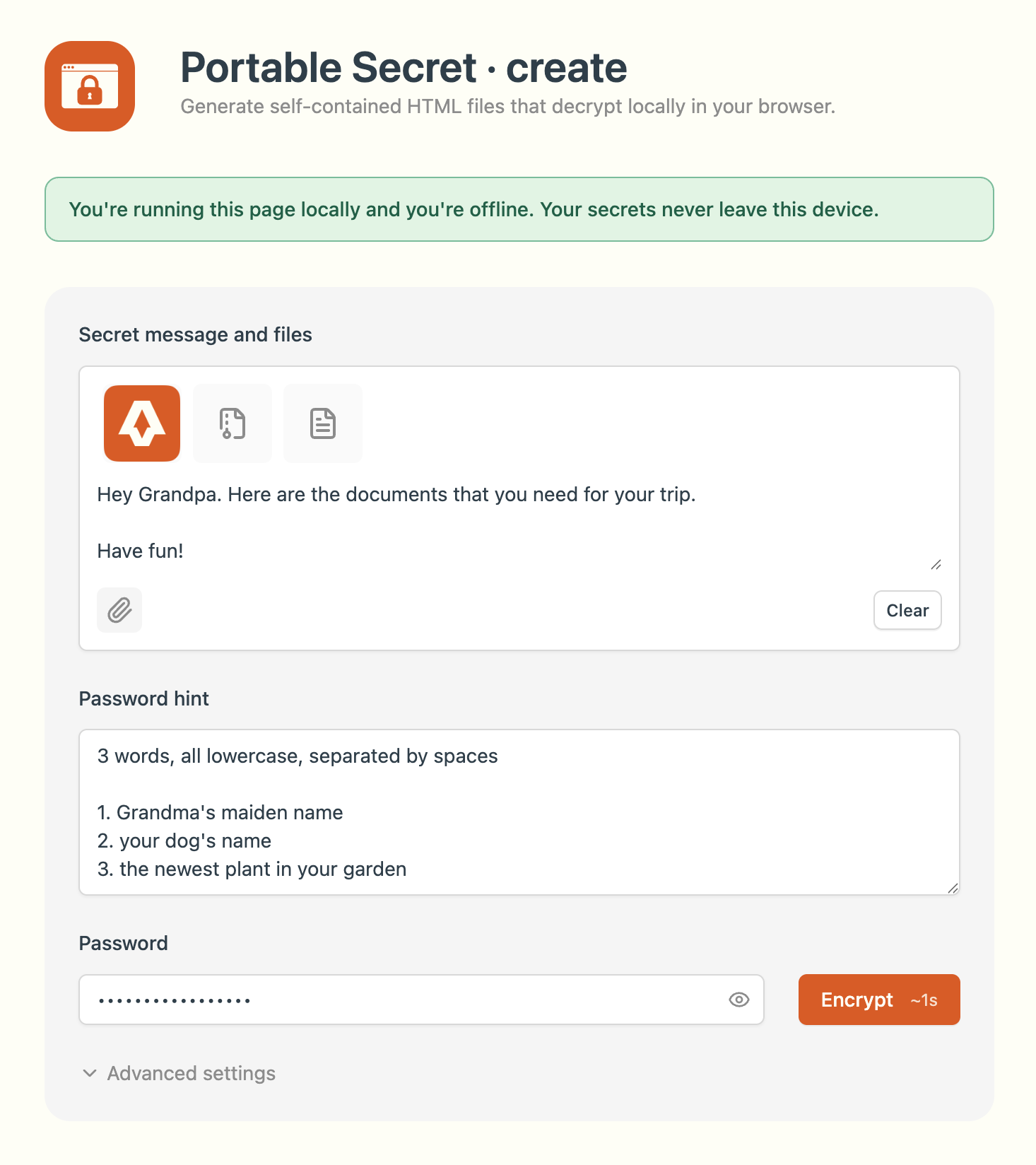 Screenshot 2 of Portable Secret
