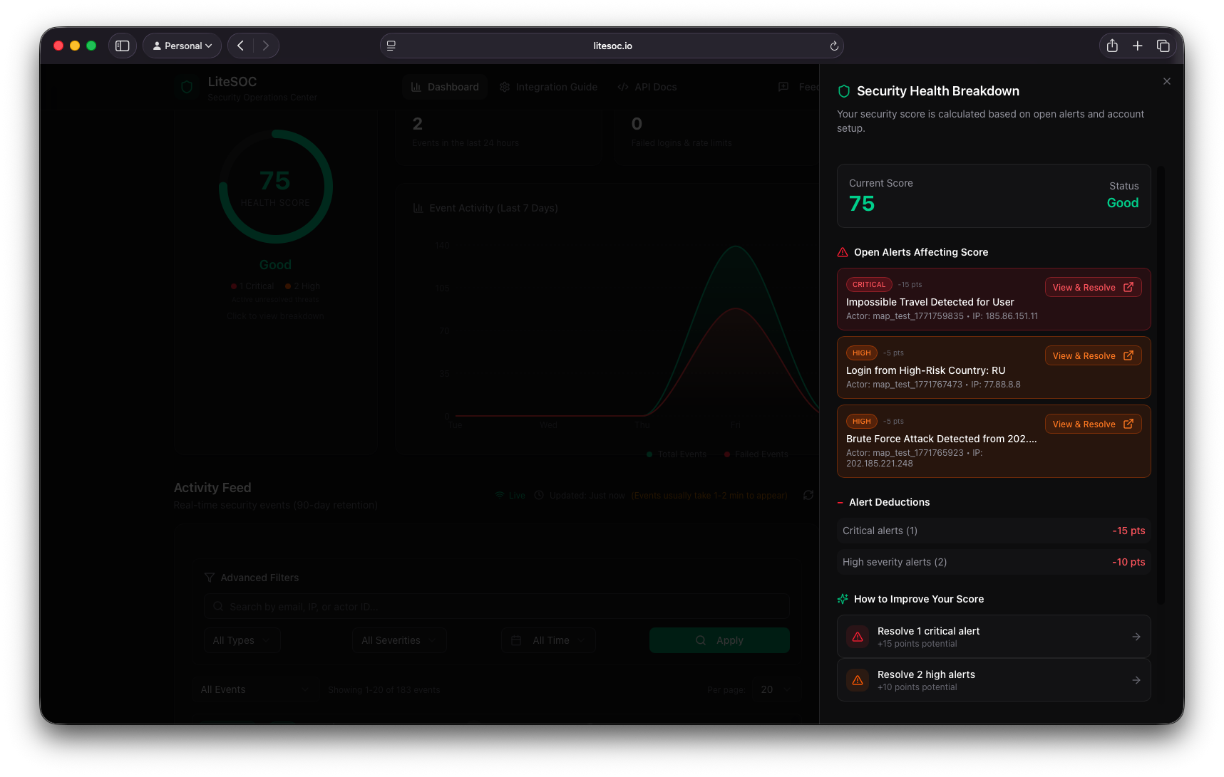 Screenshot 4 of LiteSOC
