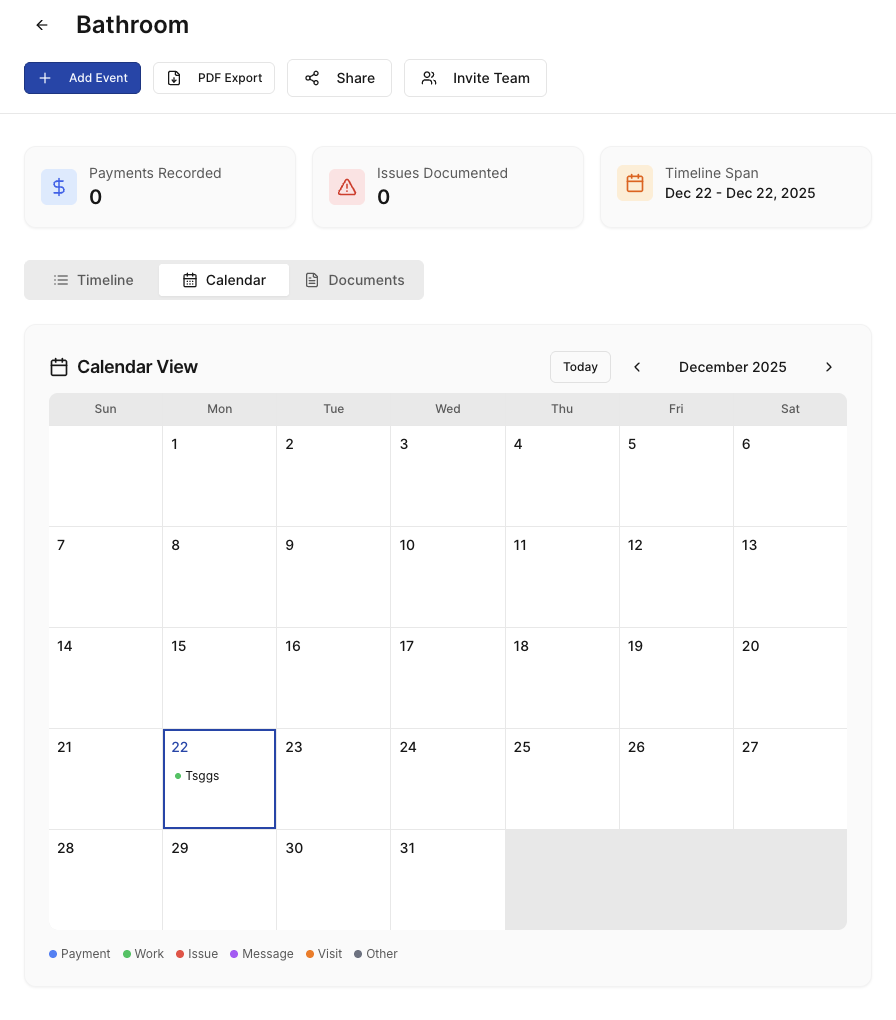 Screenshot 4 of Renovation Timeline