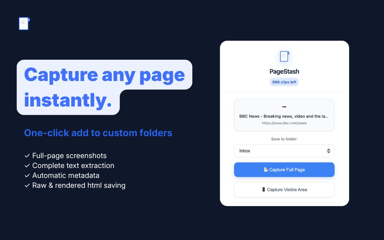 Screenshot 3 of PageStash - Web Archival Tool