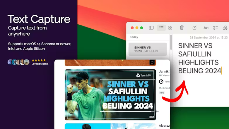 Screenshot 1 of Text Capture