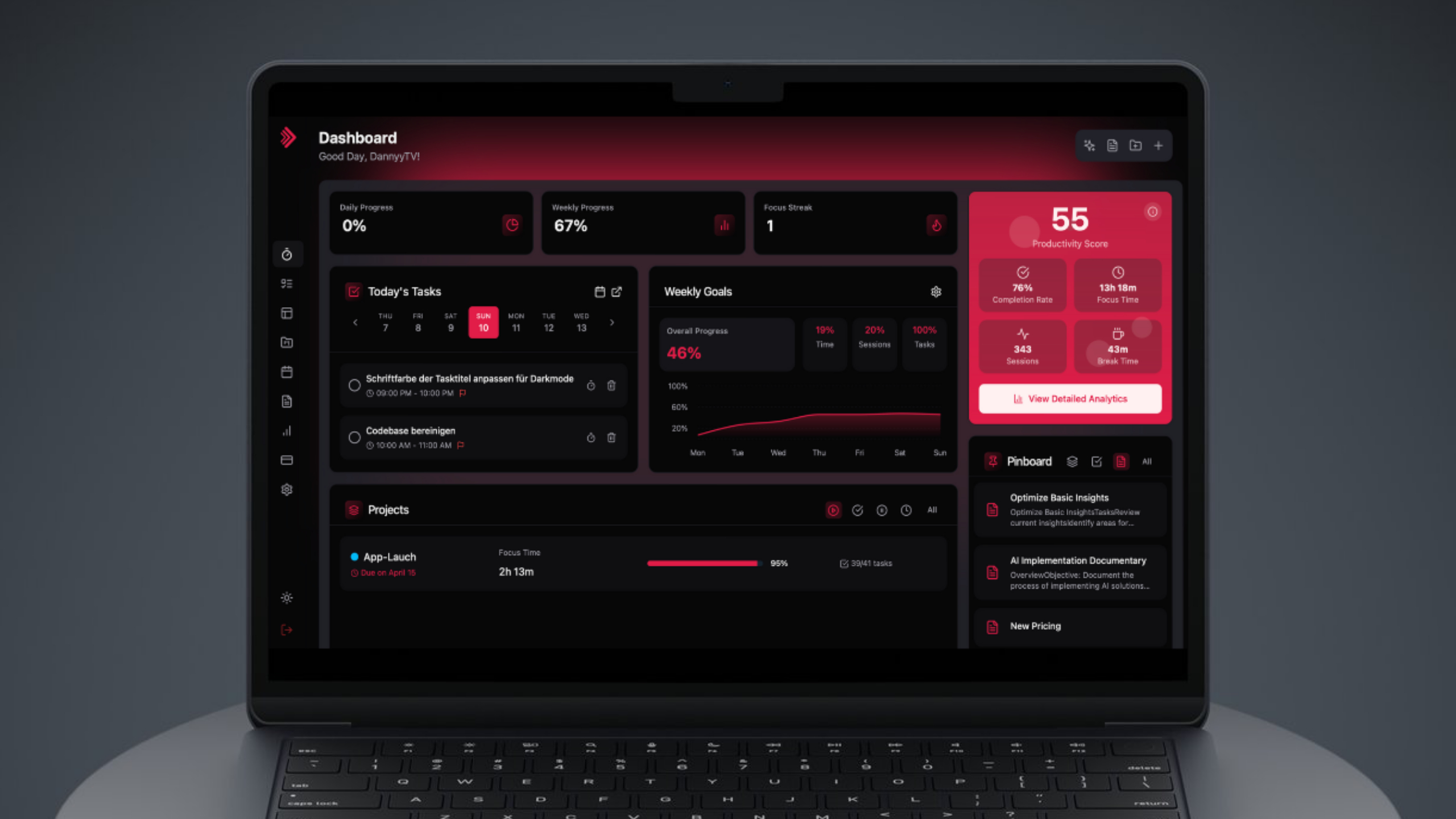 Screenshot 2 of PomoDash Ai Focus Tracker
