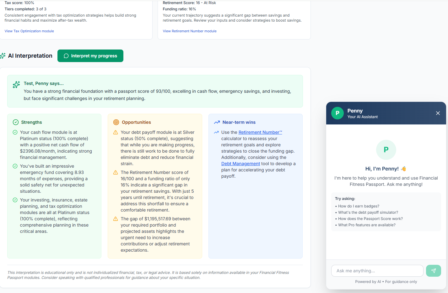 Screenshot 7 of Financial Fitness Passport