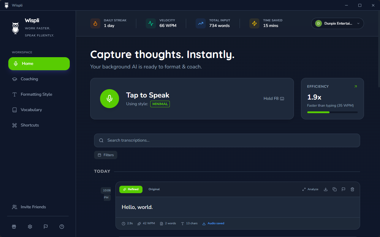 Screenshot 1 of Wispli