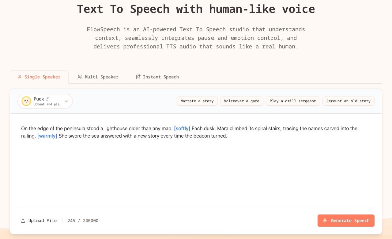 Screenshot 1 of FlowSpeech