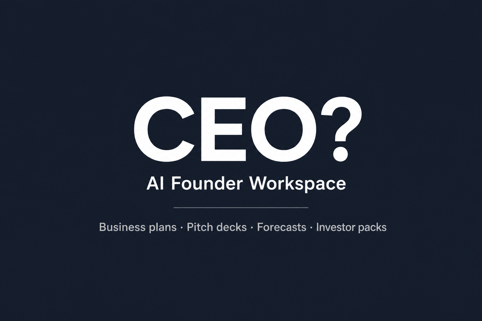 Screenshot 1 of CEO? - AI Founder Operating System