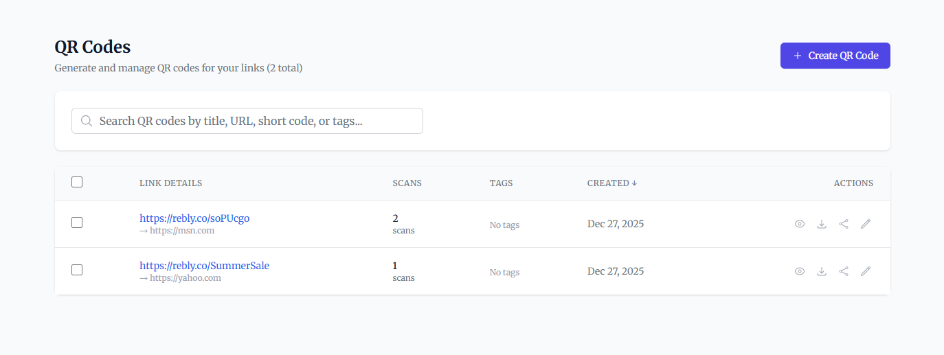 Screenshot 1 of Rebly - URL Shortener