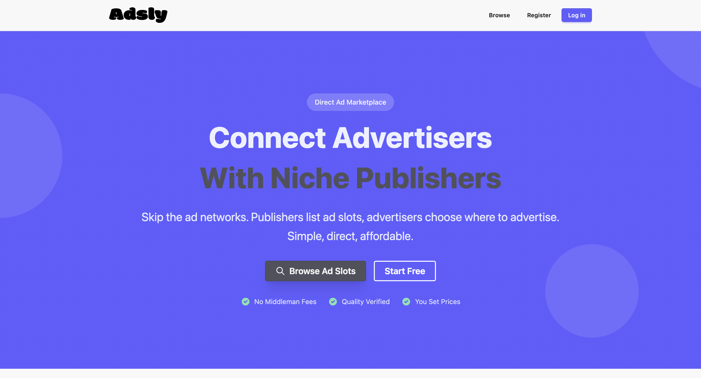 Screenshot 1 of Adsly.io