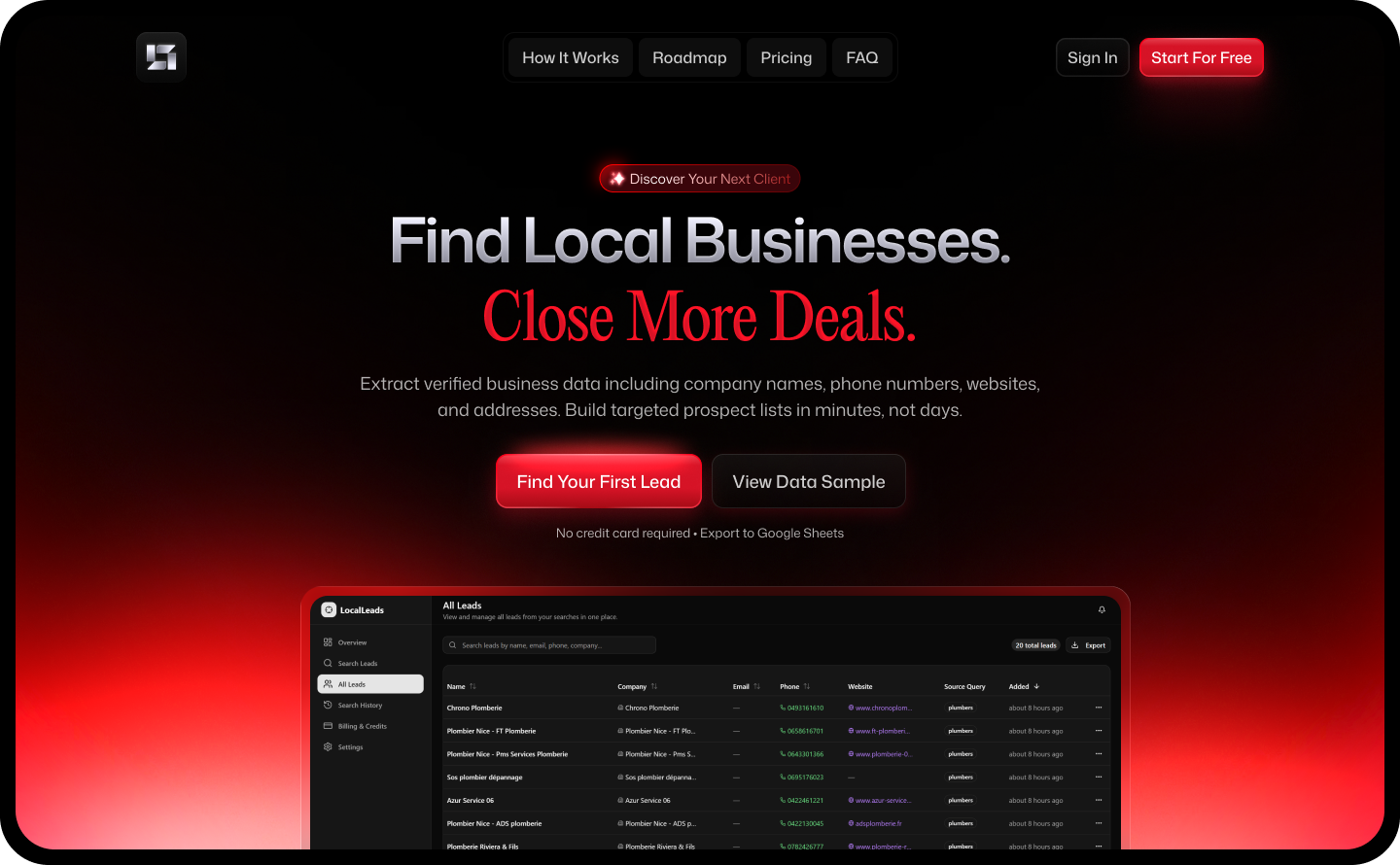 Screenshot 1 of LocalLeads