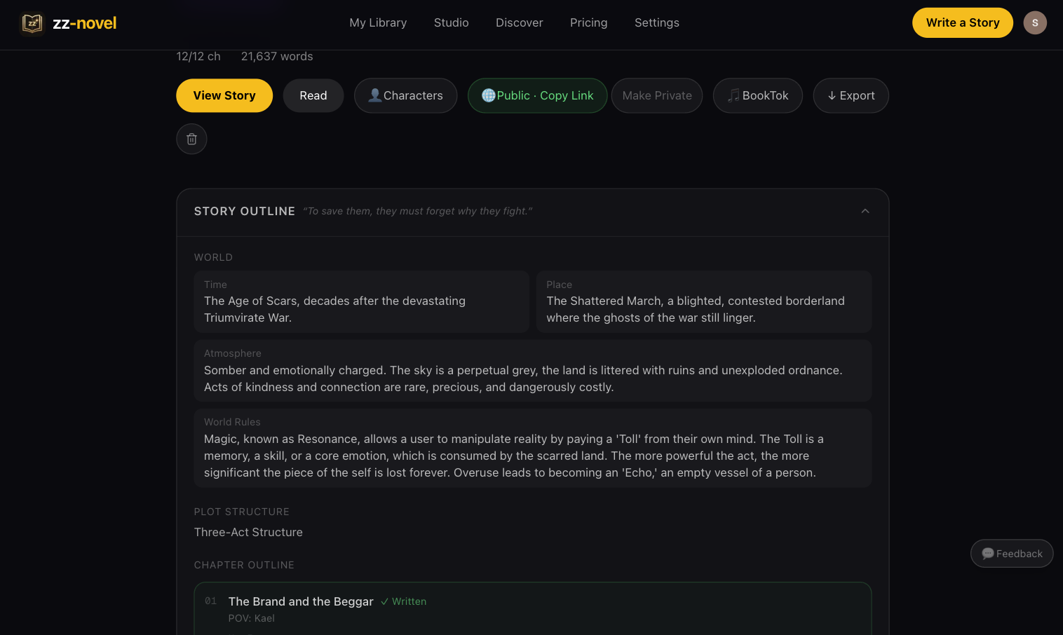 Screenshot 4 of zz-novel