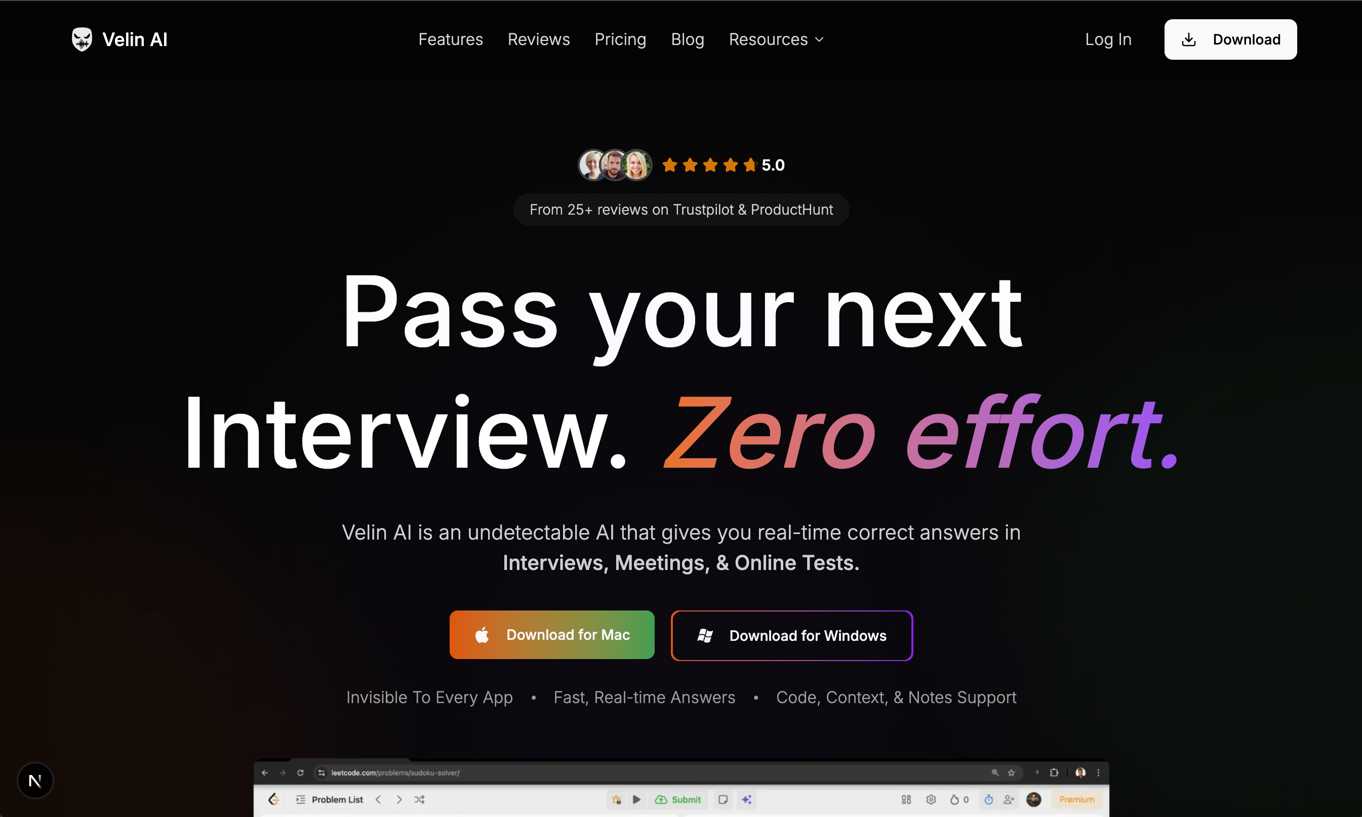 Screenshot 1 of Velin AI