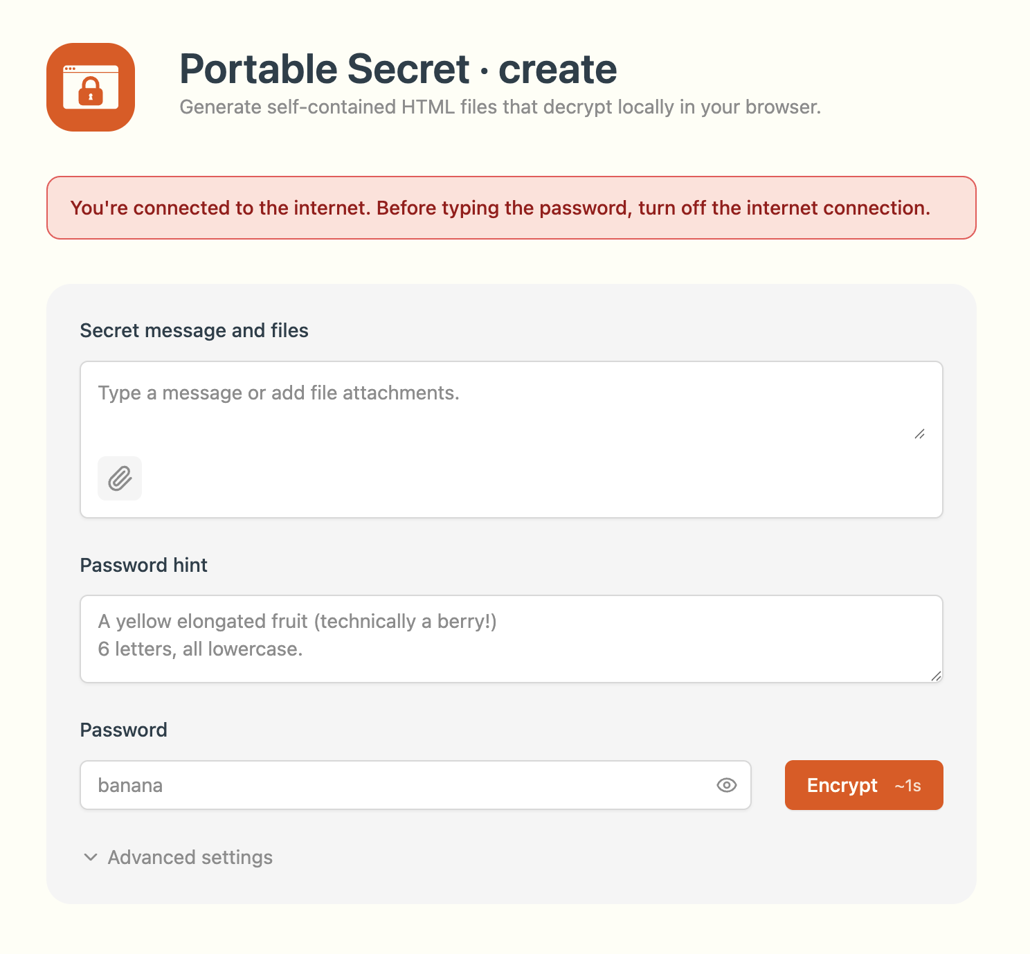 Screenshot 1 of Portable Secret