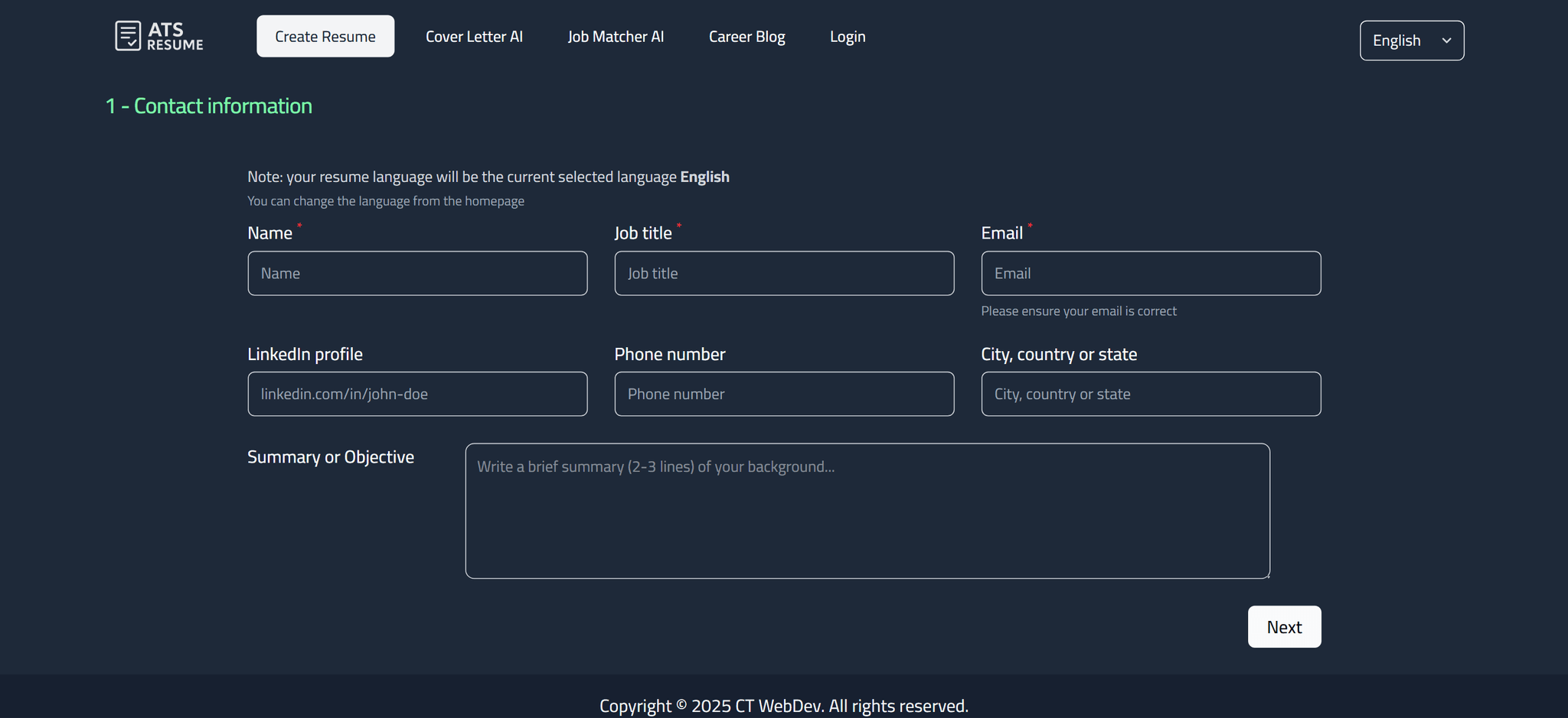 Screenshot 2 of ATS Resume