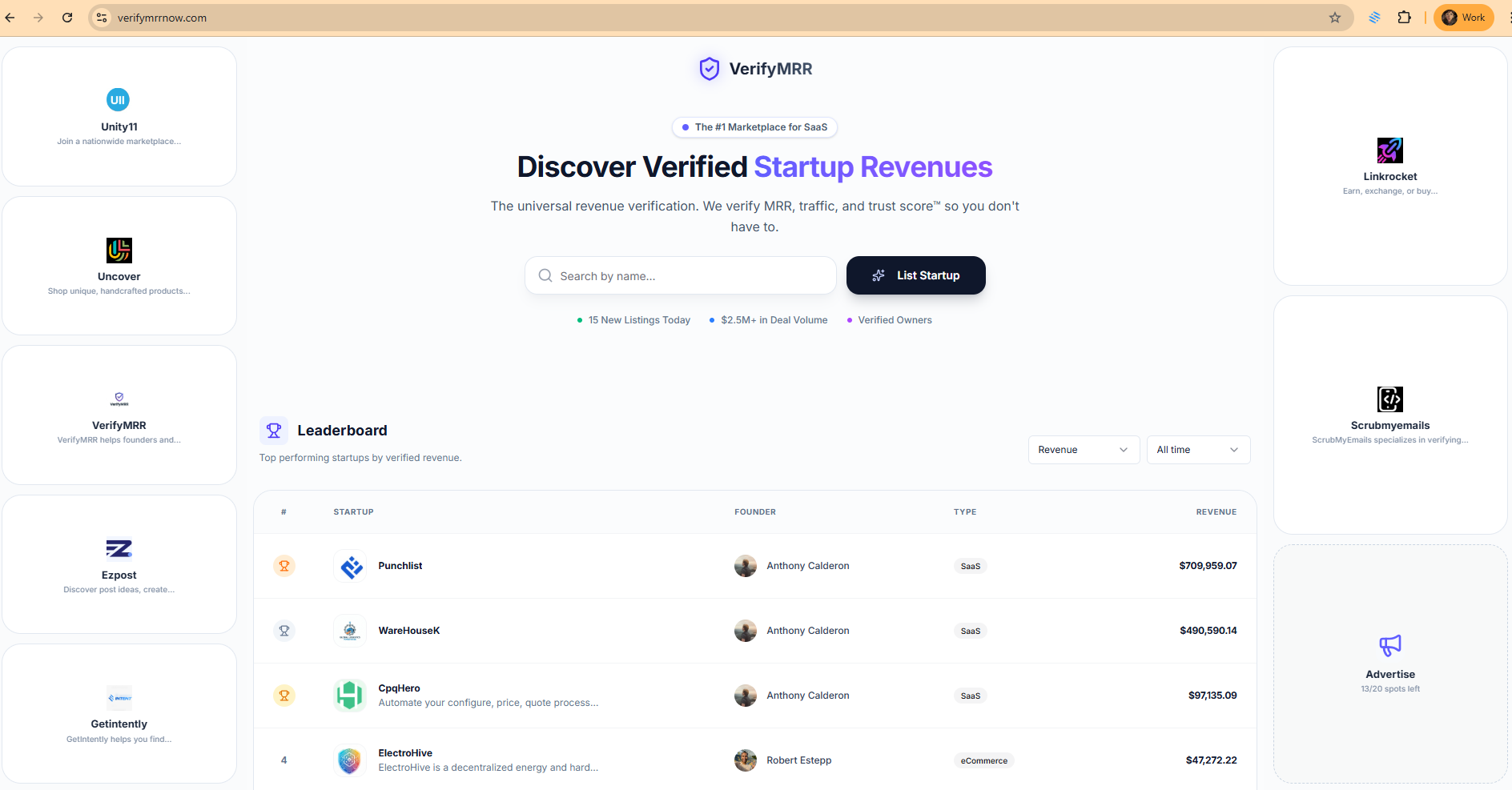 Screenshot 1 of VerifyMRR