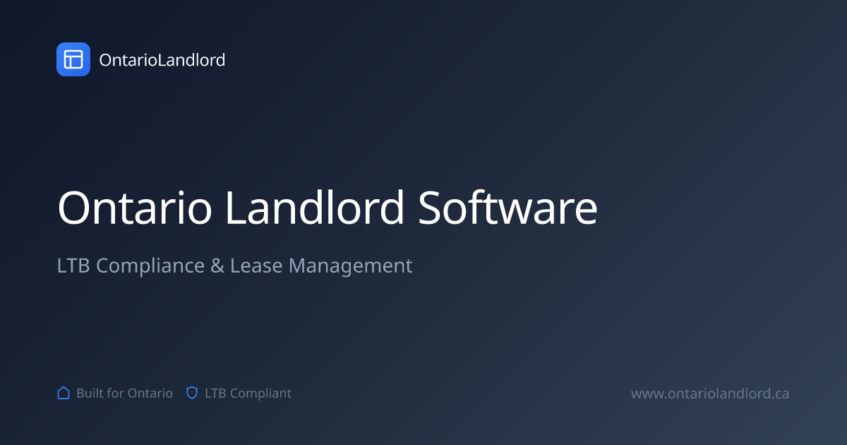Screenshot 1 of Ontario Landlord Software