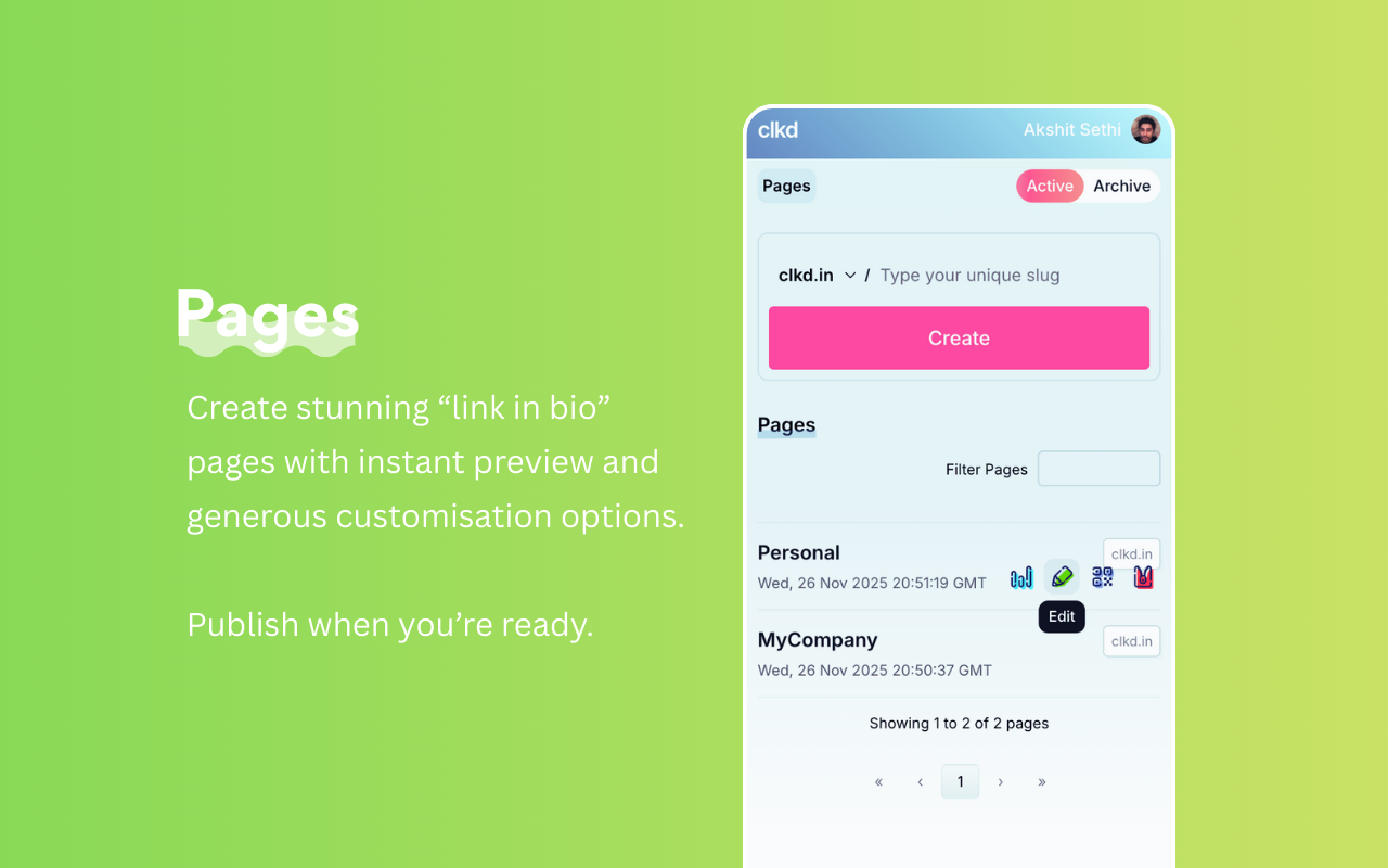 Screenshot 3 of clkd.in - Supercharged Links & Pages