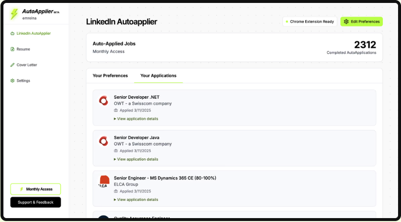 Screenshot 3 of AutoApplier
