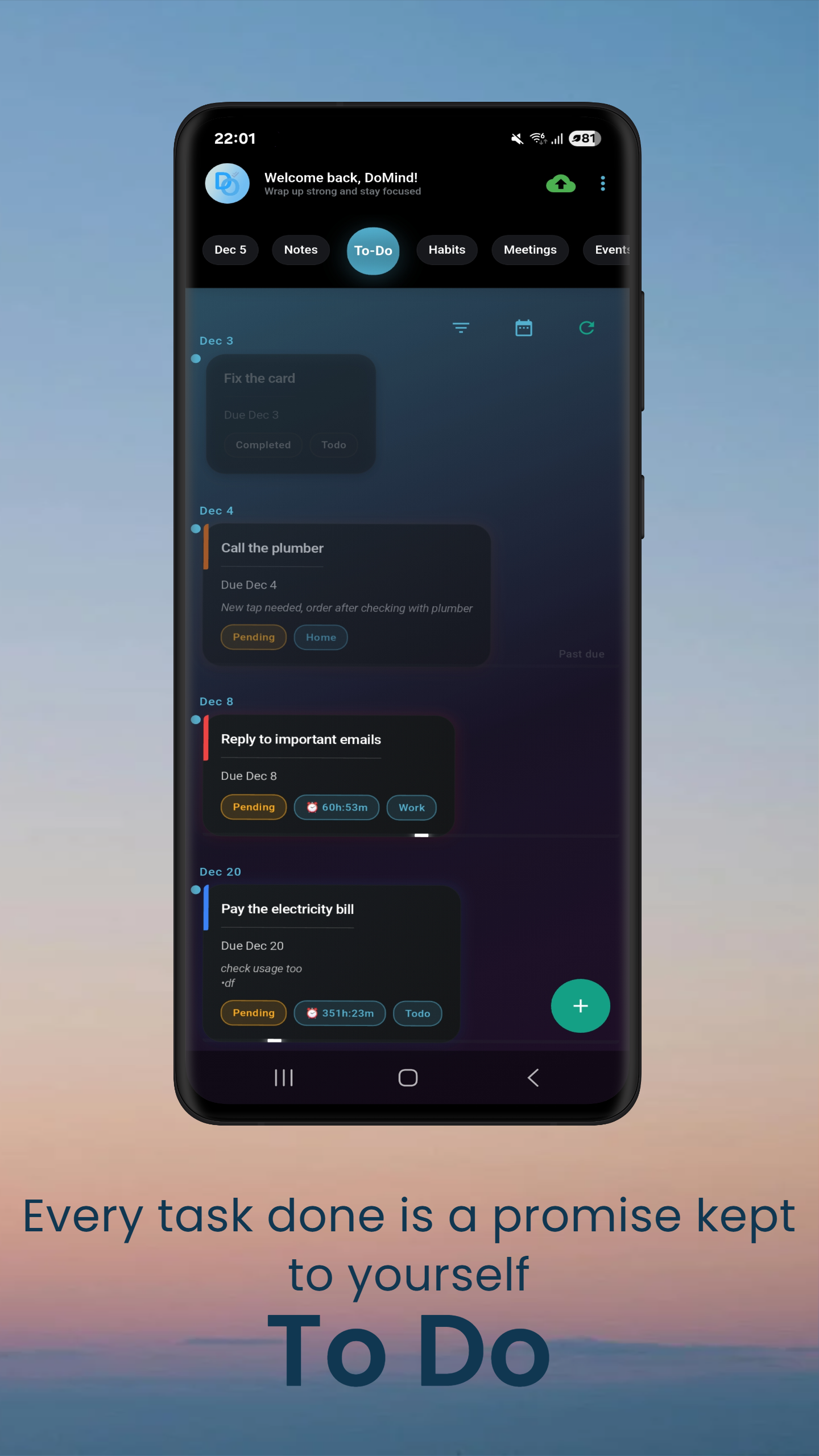Screenshot 5 of DoMind: Visual Planner & Tasks