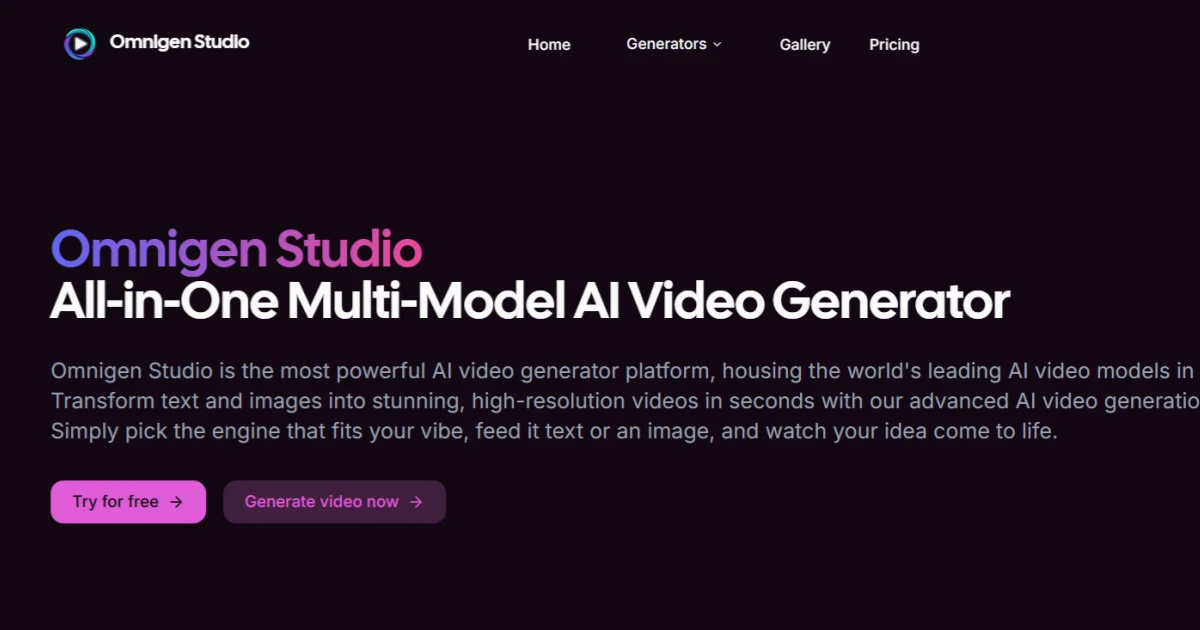 Screenshot 1 of All-in-One Multi-Model AI Video Maker