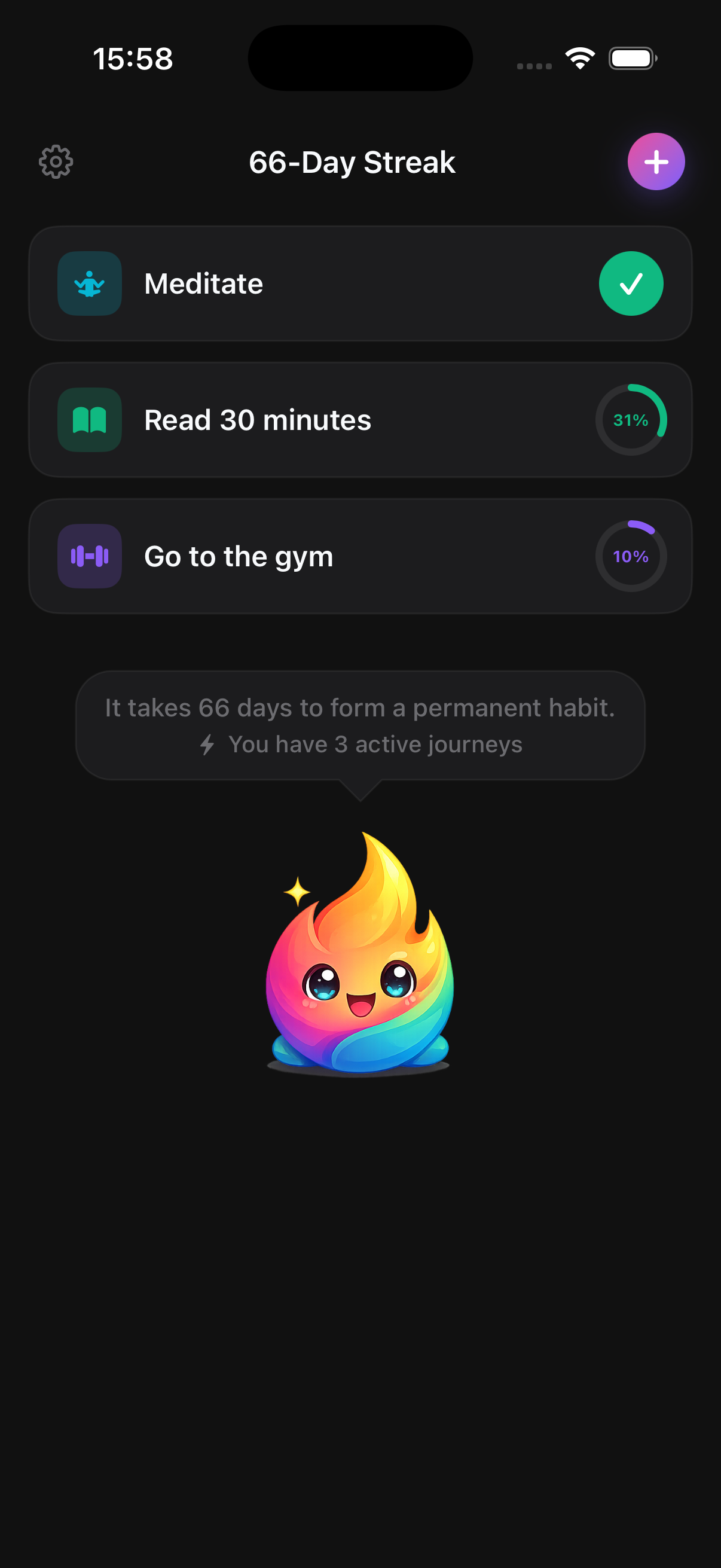 Screenshot 1 of 66-Day Streak: Habit Builder