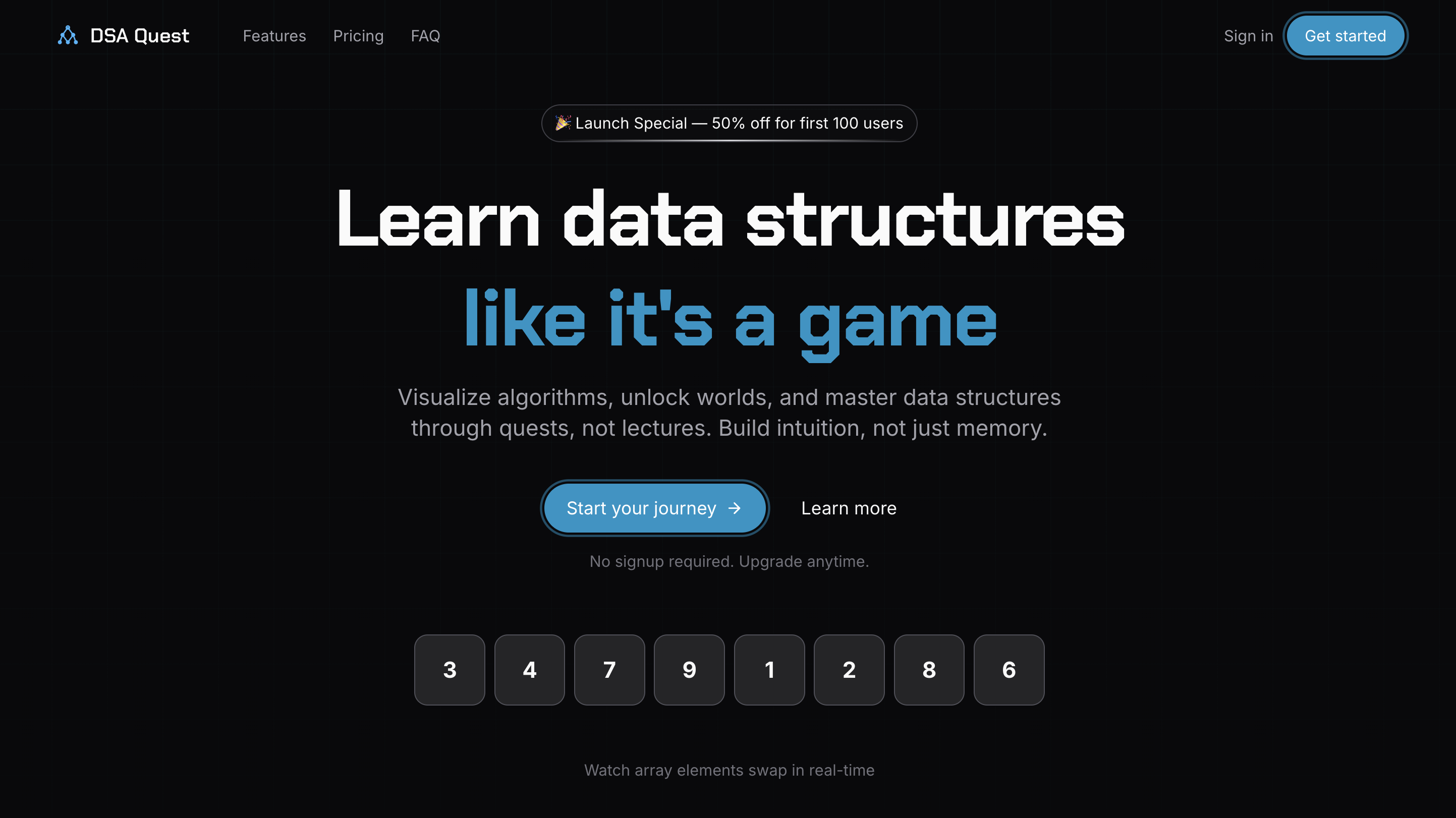 Screenshot 1 of DSA Quest