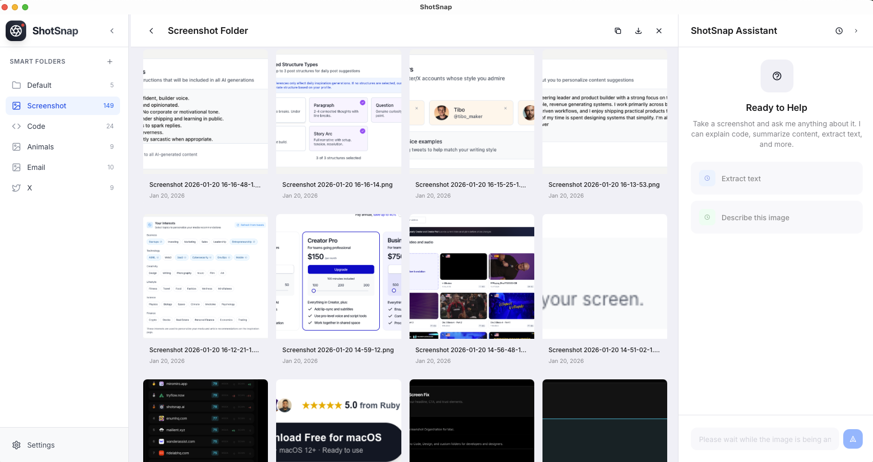 Screenshot 3 of ShotSnap - AI-Powered Screenshot Tool