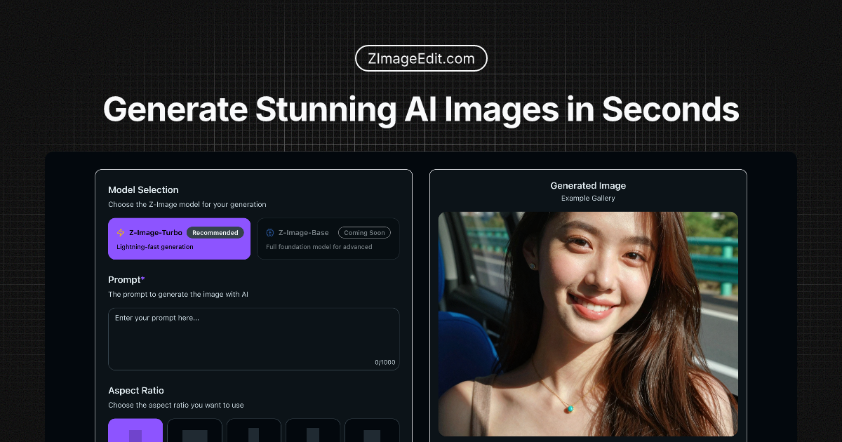 Screenshot 1 of Z-Image-Edit Online