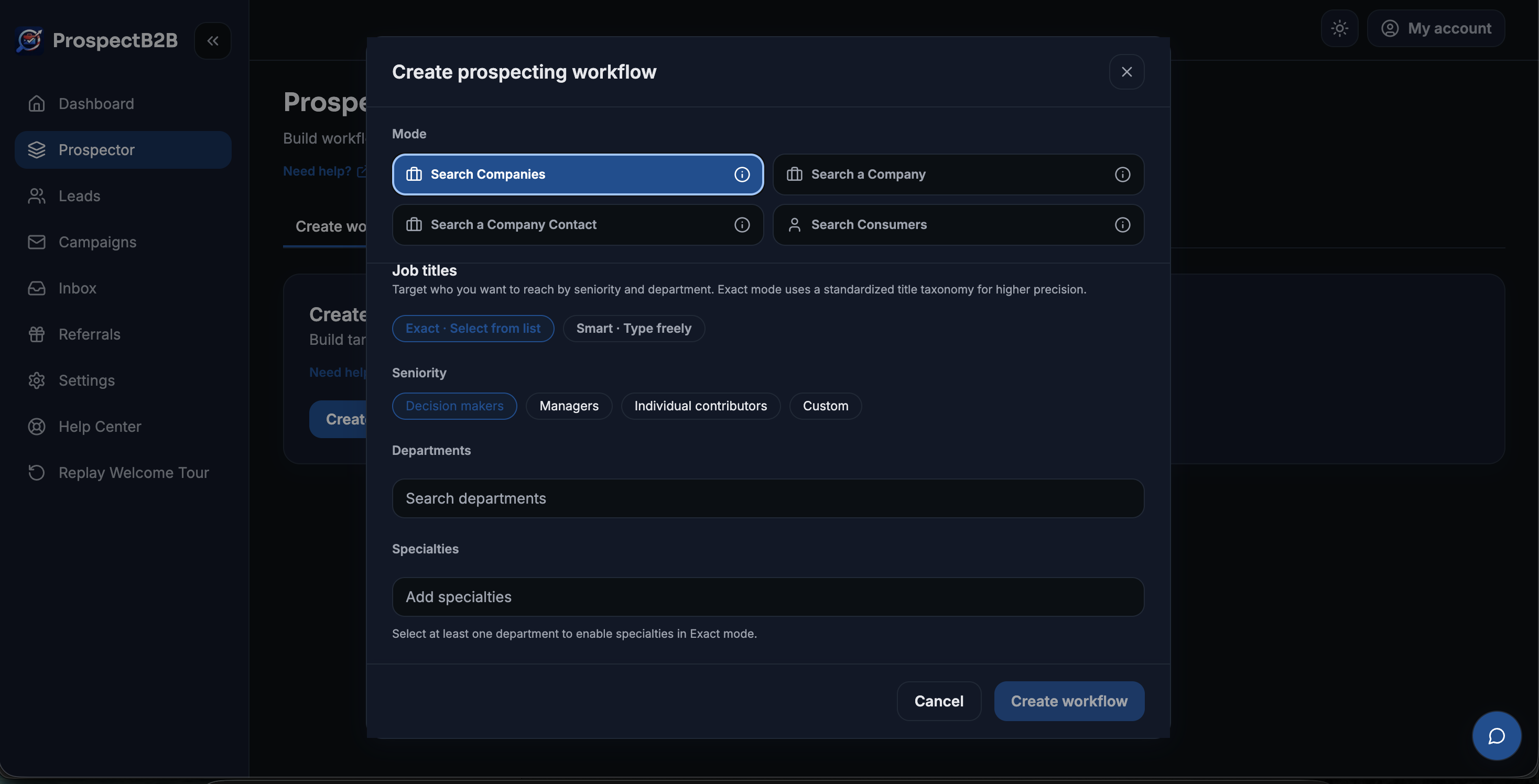 Screenshot 1 of ProspectB2B