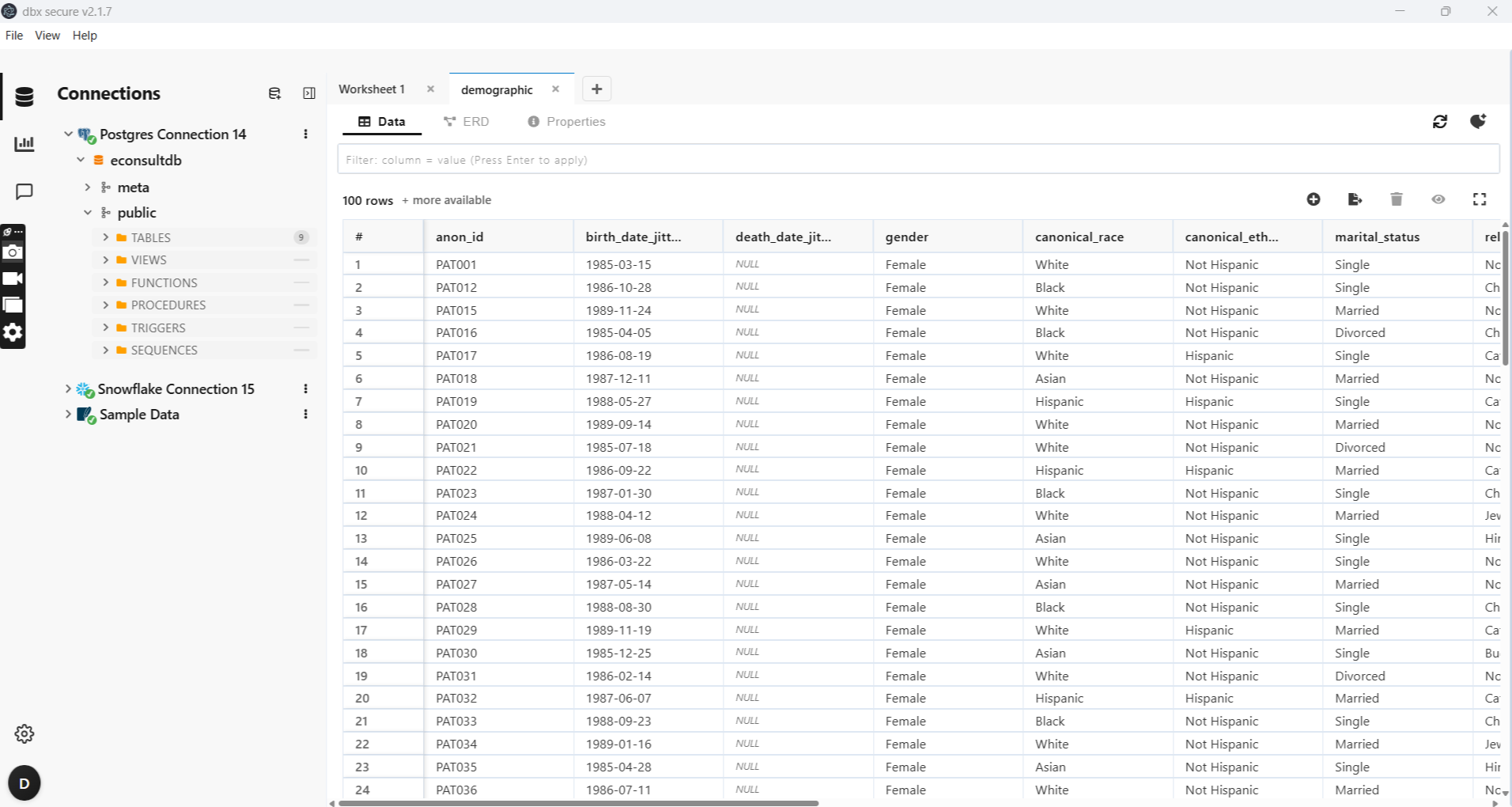 Screenshot 3 of dbx studio