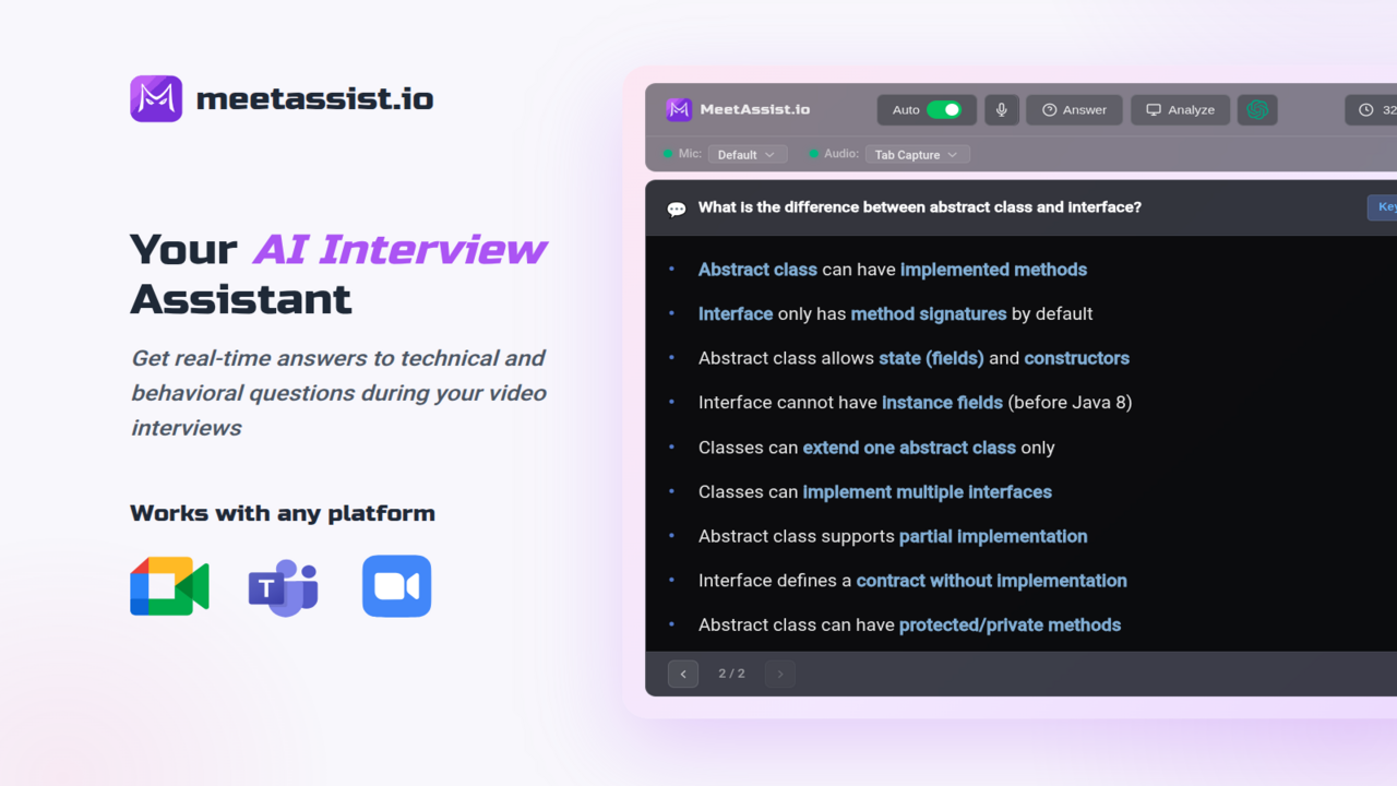 Screenshot 1 of MeetAssist
