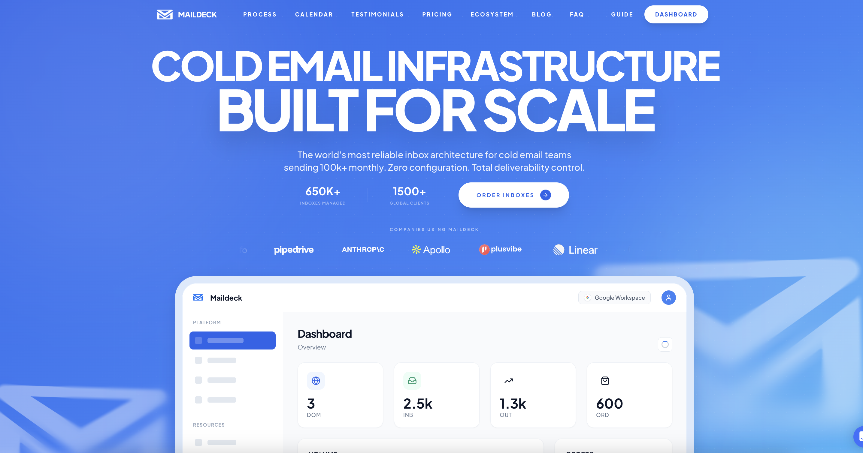 Screenshot 1 of https://maildeck.co/
