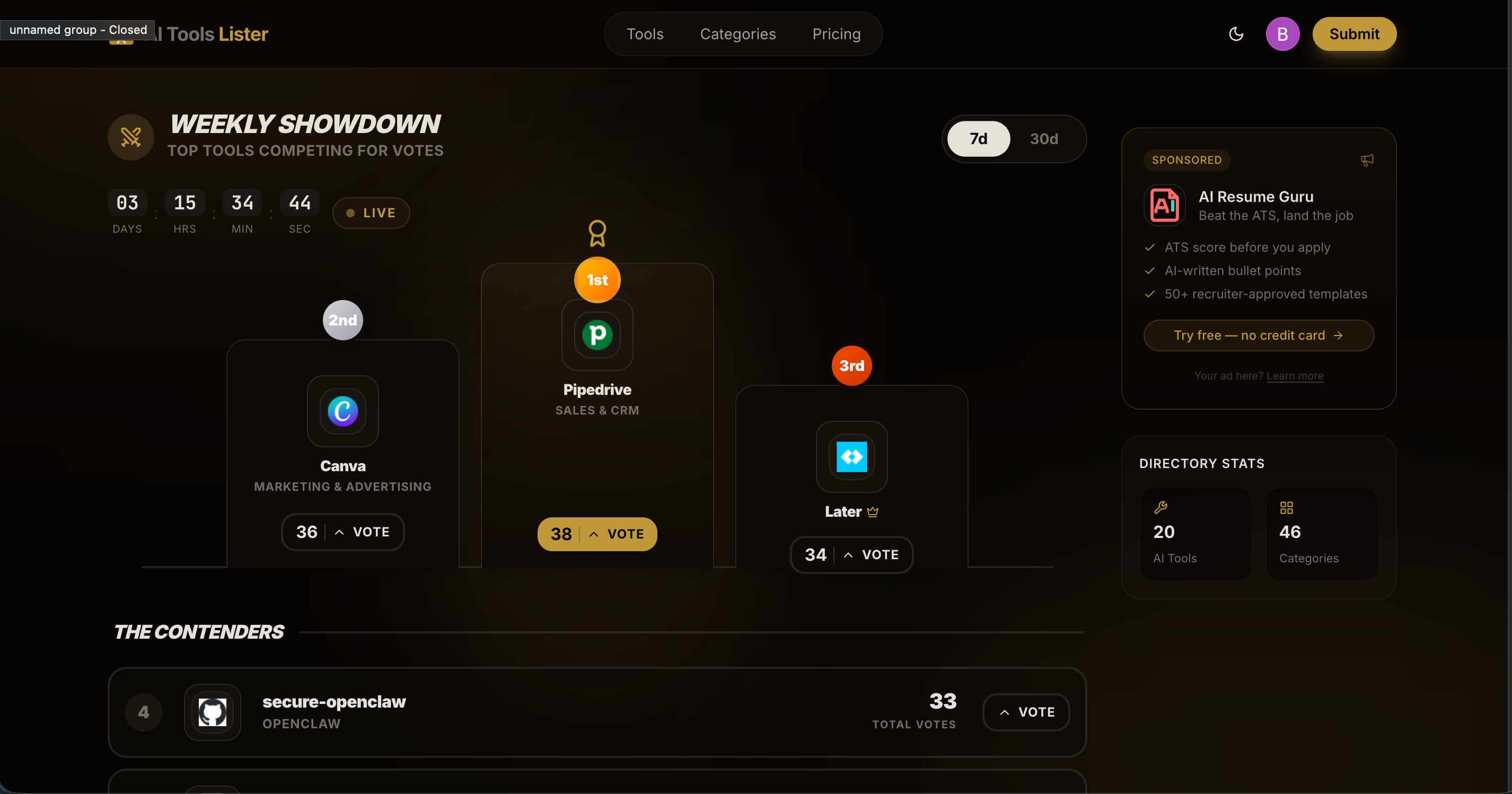 Screenshot 4 of AI Tools Lister