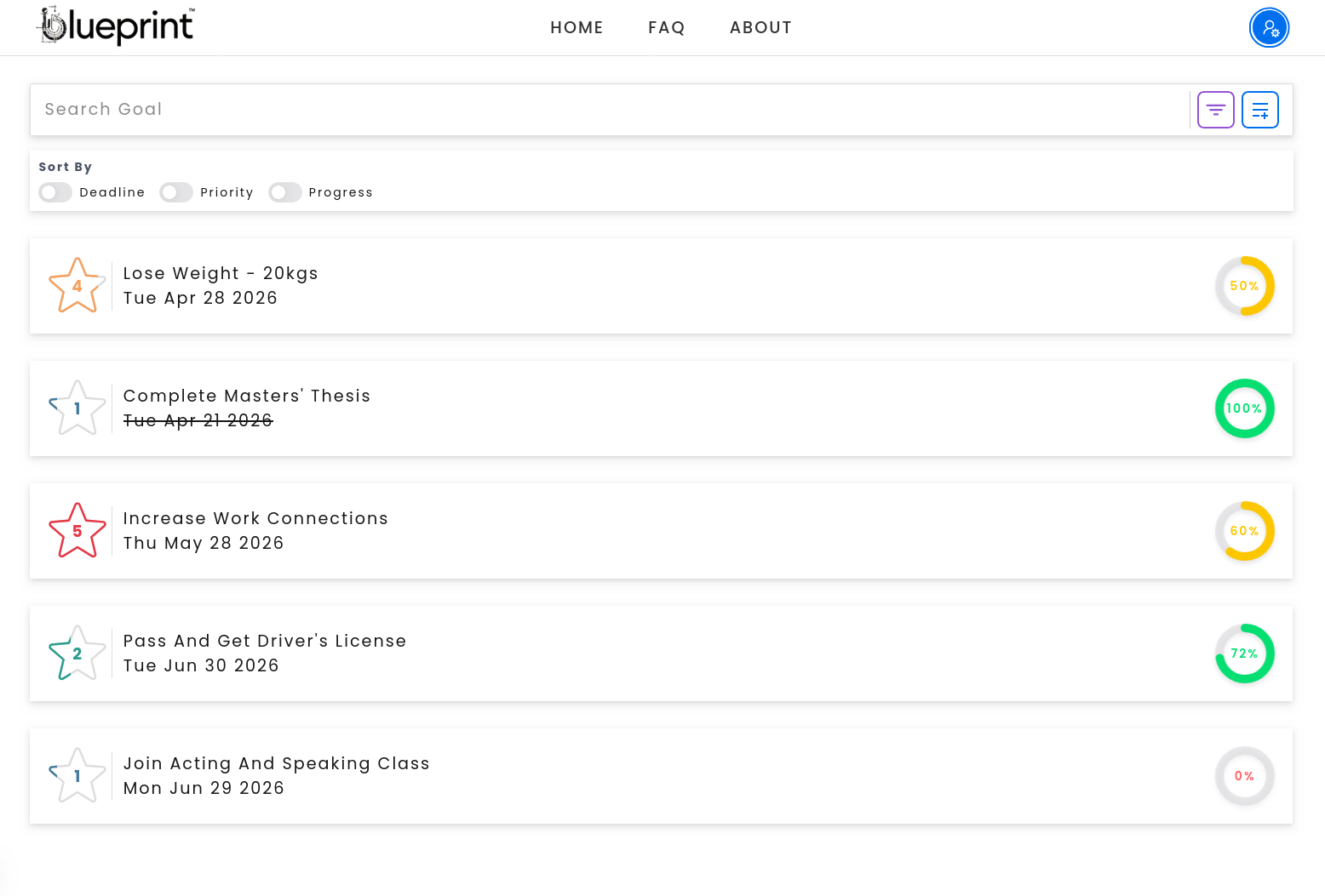 Screenshot 4 of blueprint: THE Goal Setting App