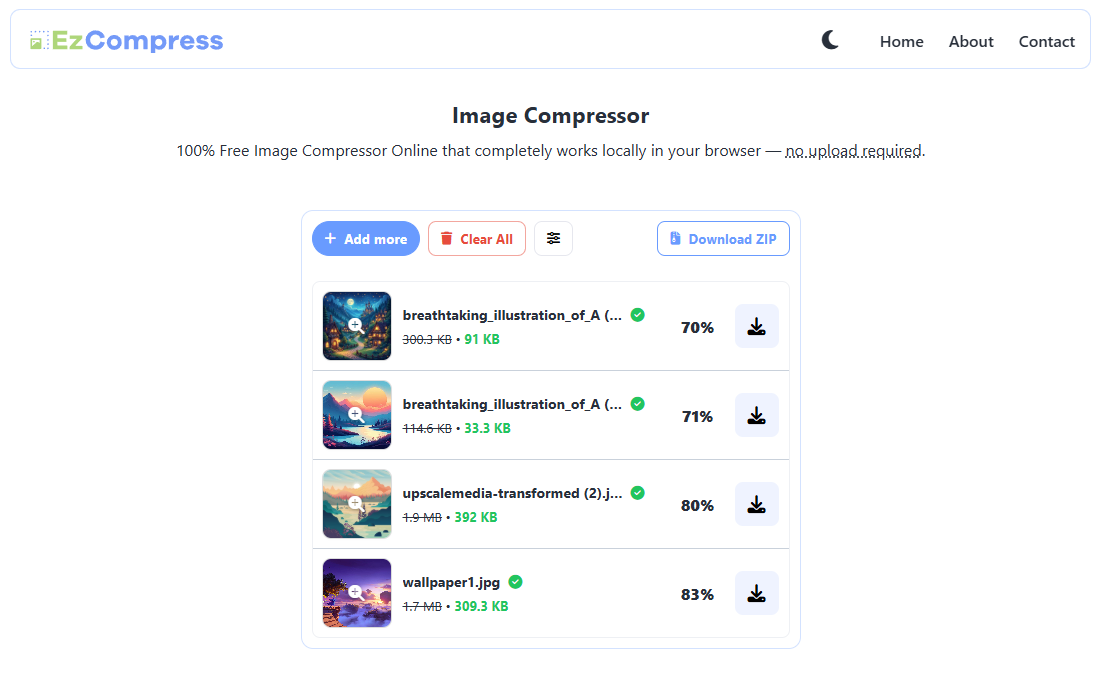 Screenshot 4 of Image Compressor Online - EzCompress