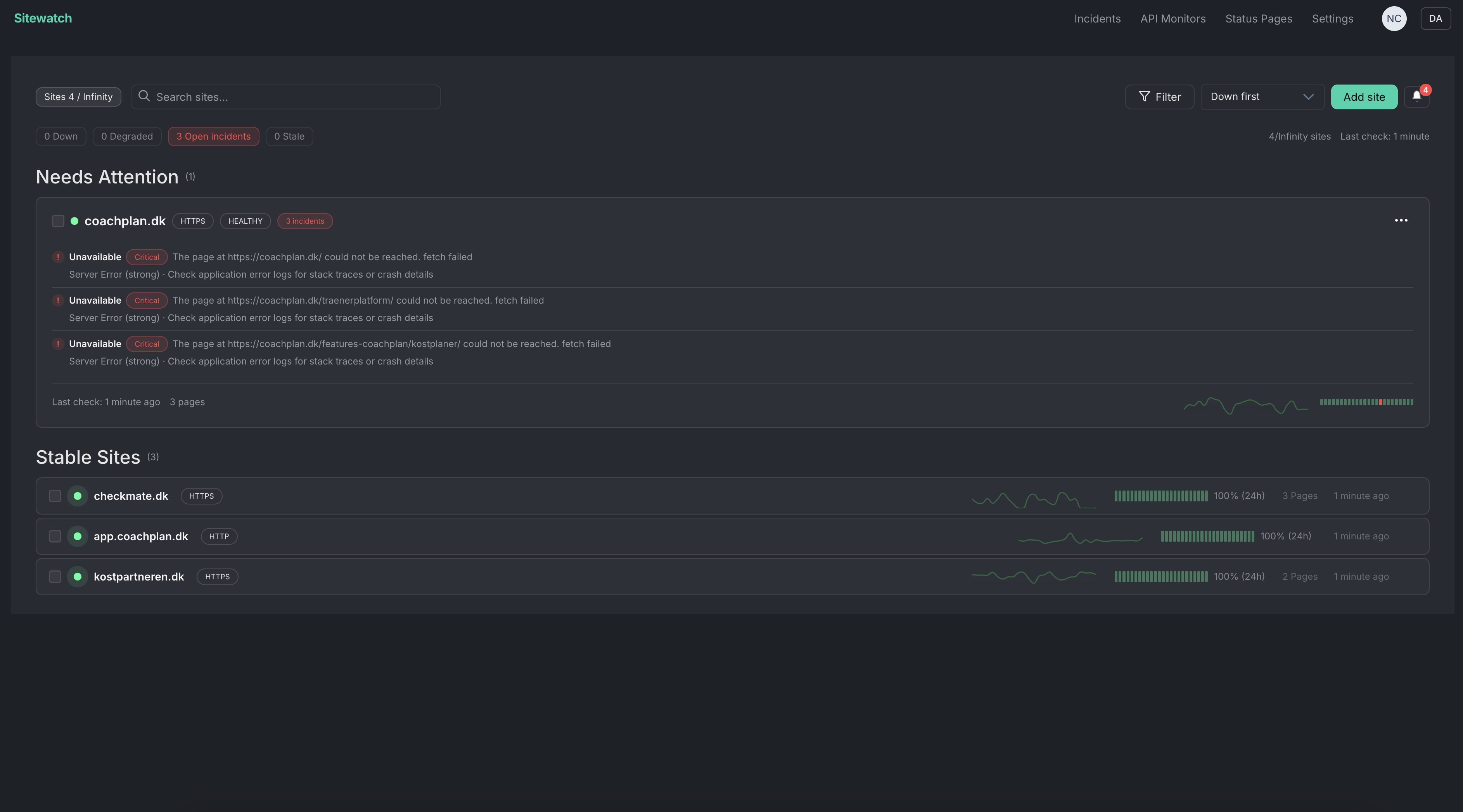 Screenshot 3 of Sitewatch