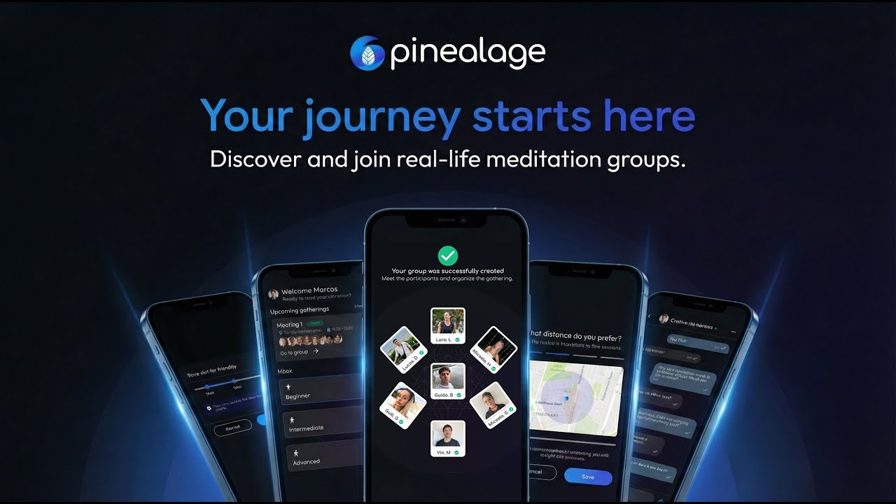 Screenshot 1 of Pinealage - Group Meditation App