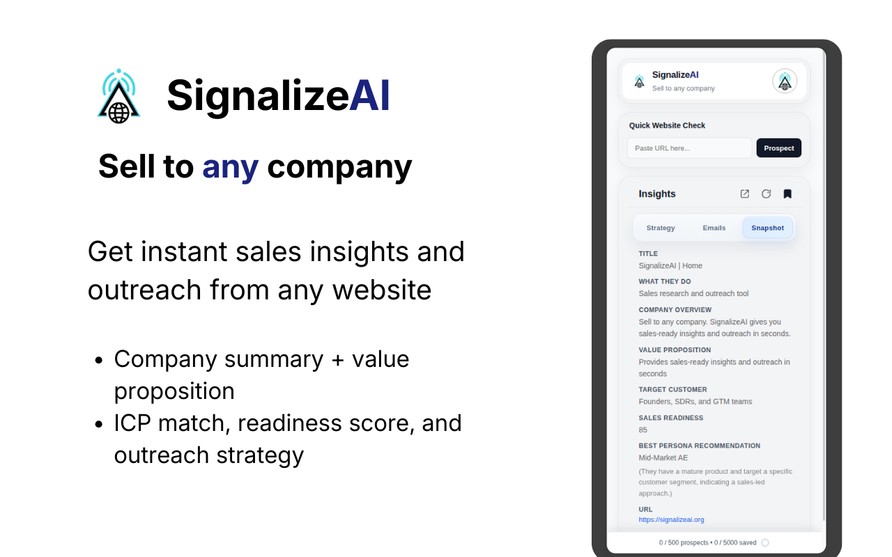 Screenshot 1 of SignalizeAI