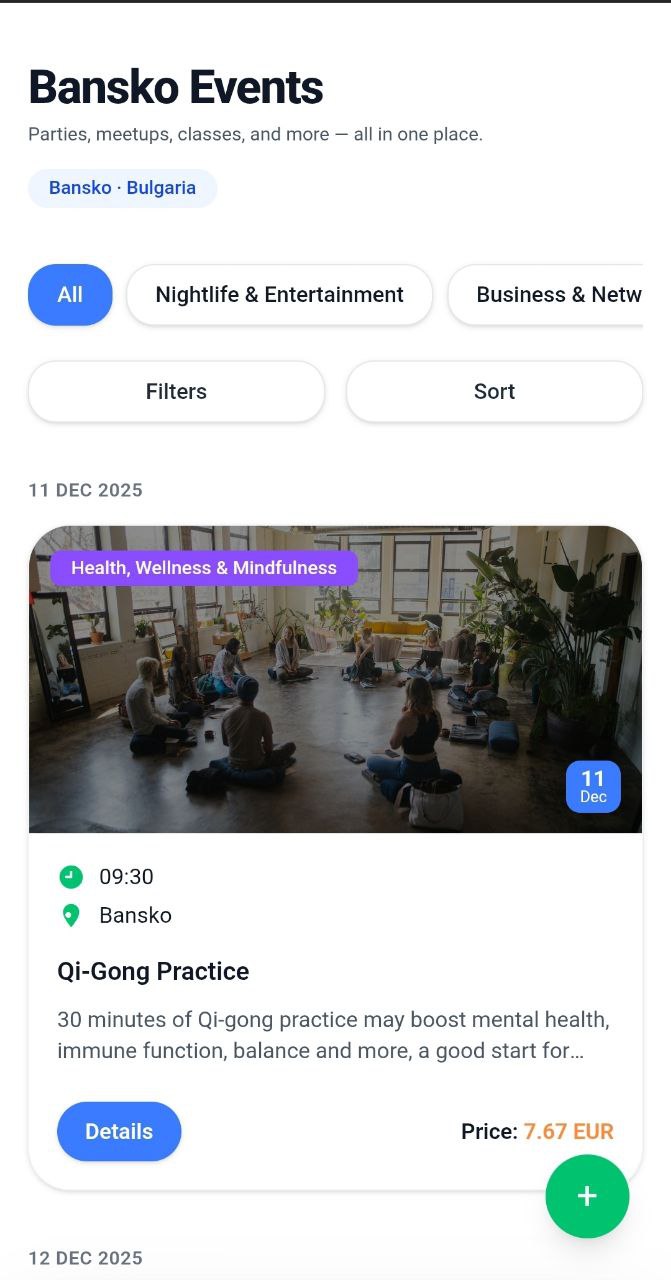 Screenshot 1 of Bansko Events