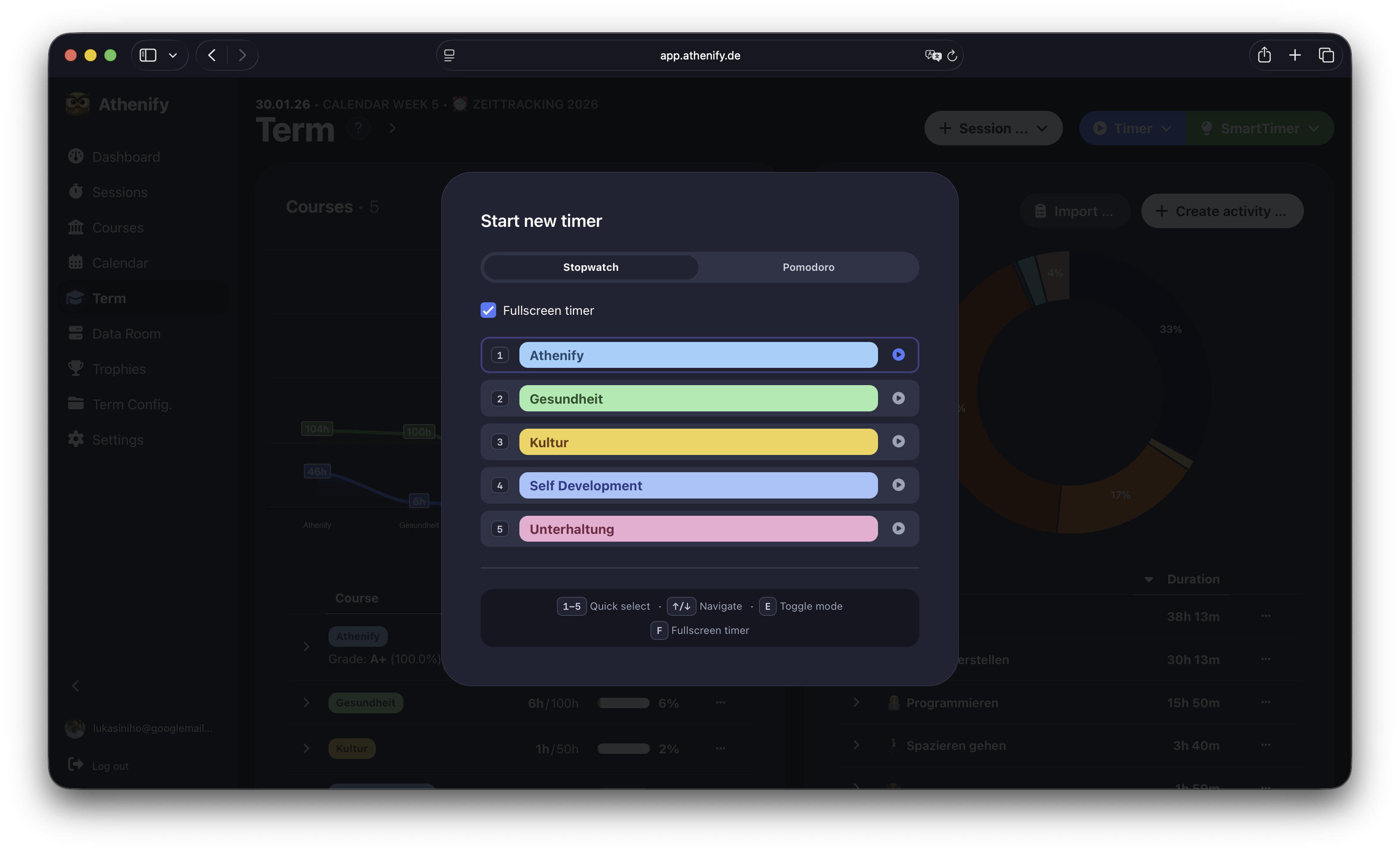 Screenshot 4 of Athenify: Study Tracker & Focus Timer