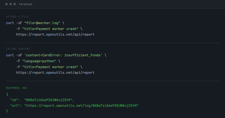 Screenshot 1 of OpenUtils Report