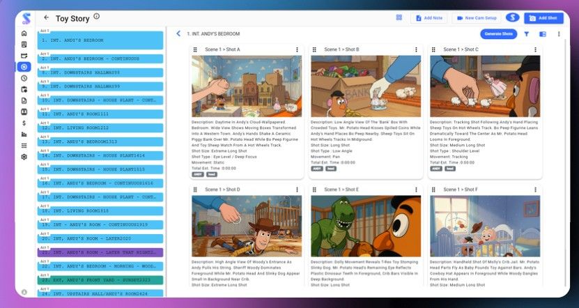 Screenshot 2 of AI Storyboarding Software | Studiovity