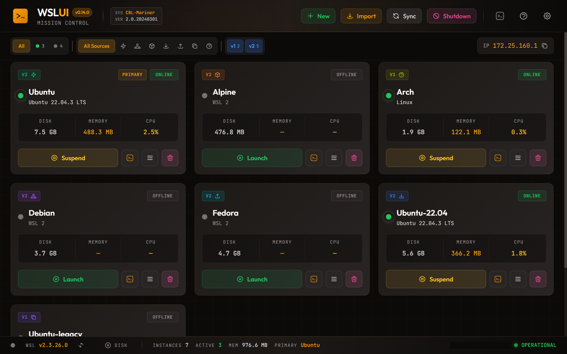 Screenshot 2 of WSL UI