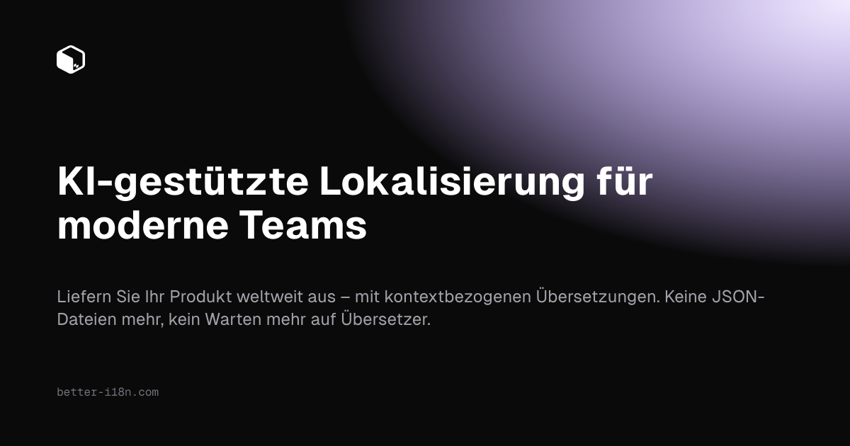 Screenshot 1 of Better i18n — KI‑gestütztes Translation‑