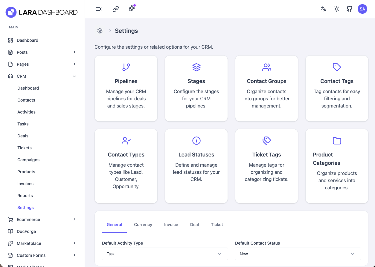 Screenshot 3 of Lara Dashboard