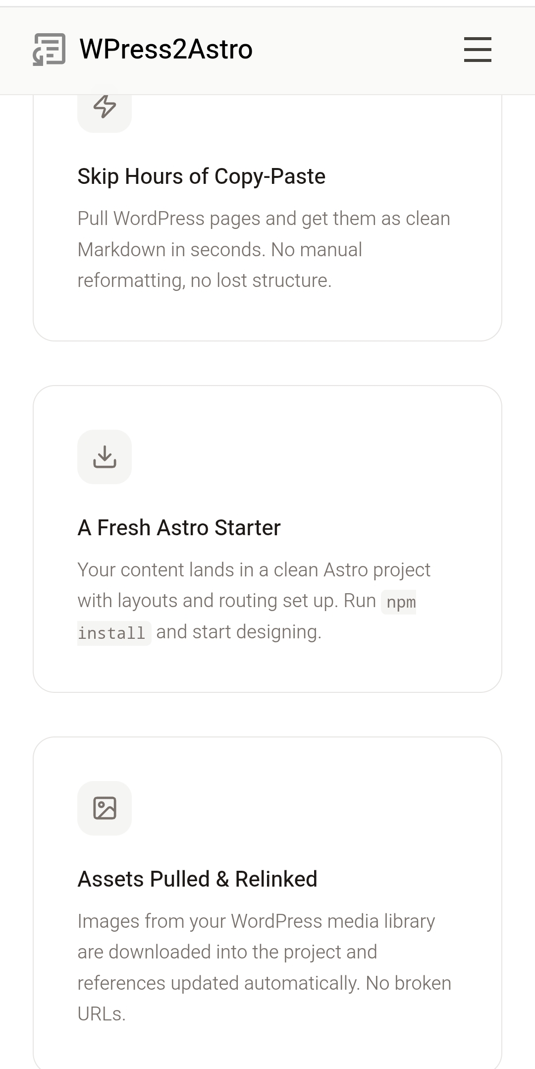 Screenshot 2 of WPress2Astro 