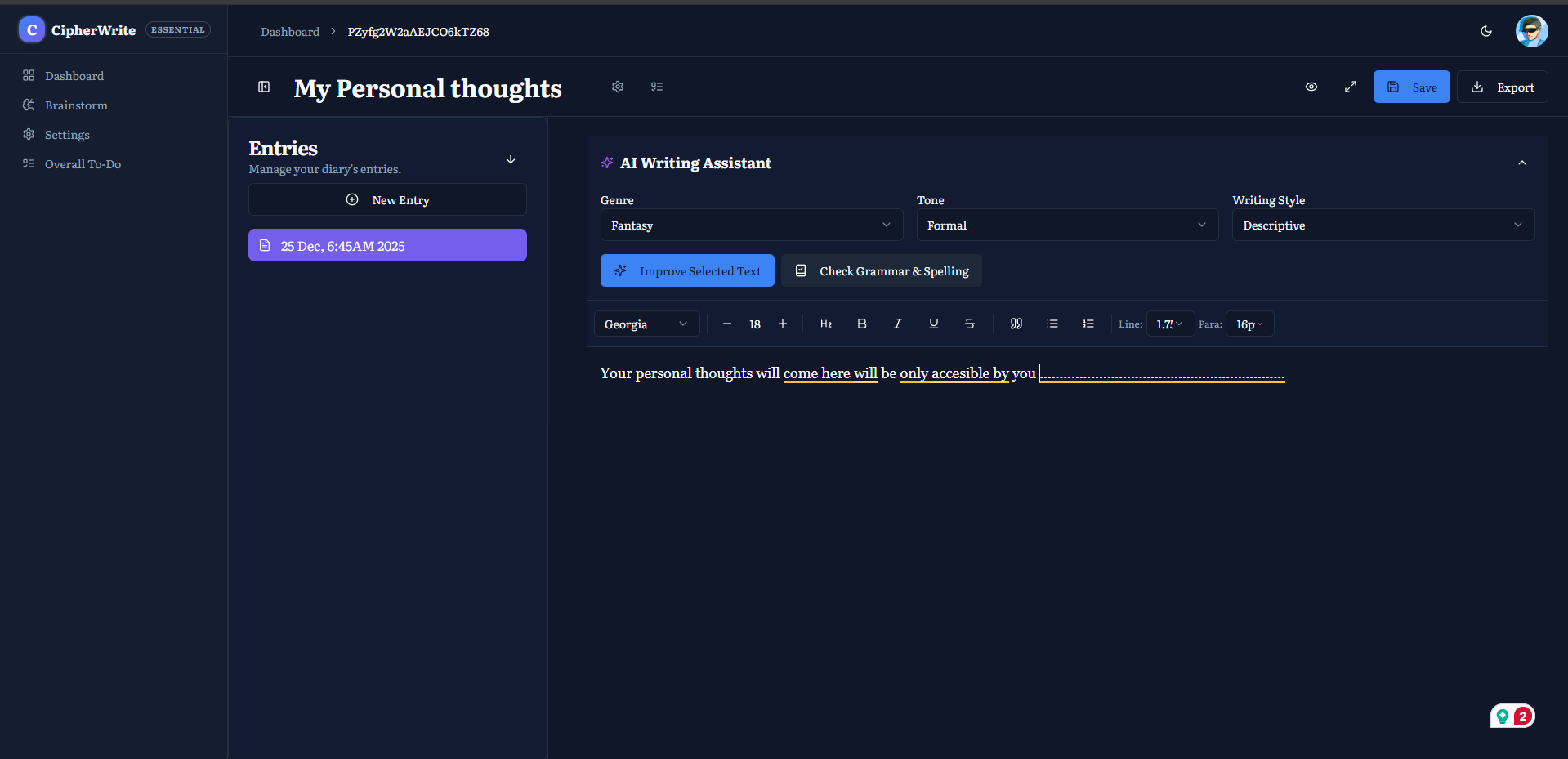 Screenshot 5 of CipherWrite