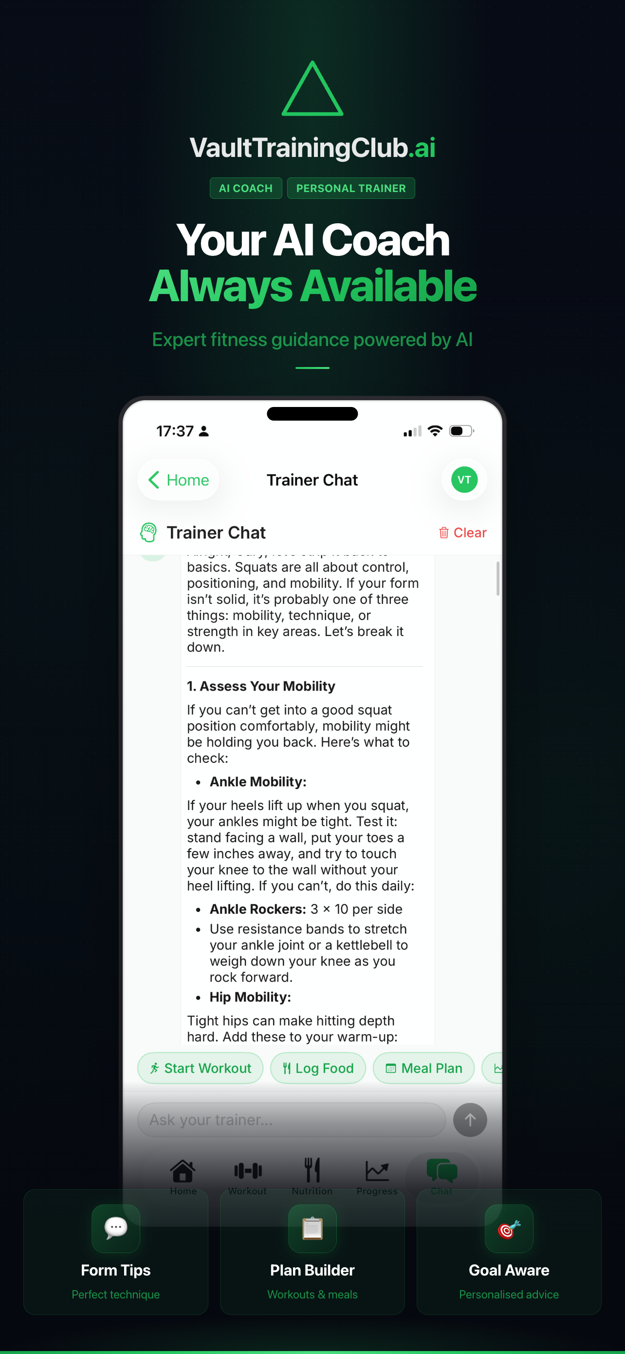 Screenshot 6 of VaultTrainingClub.ai