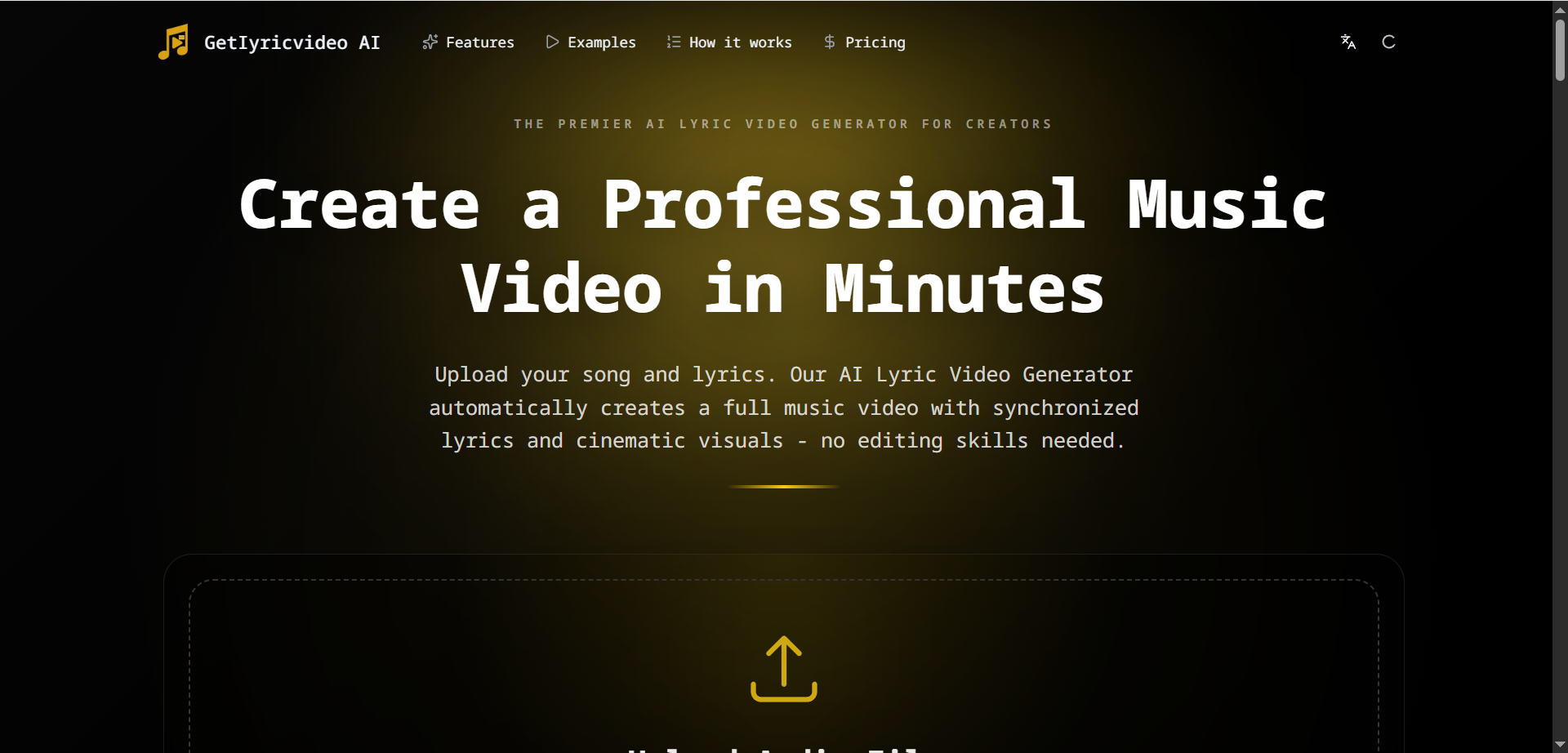 Screenshot 1 of GetLyricVideo AI