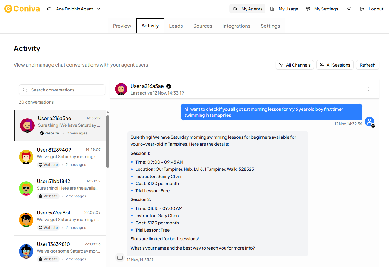 Screenshot 2 of Coniva AI