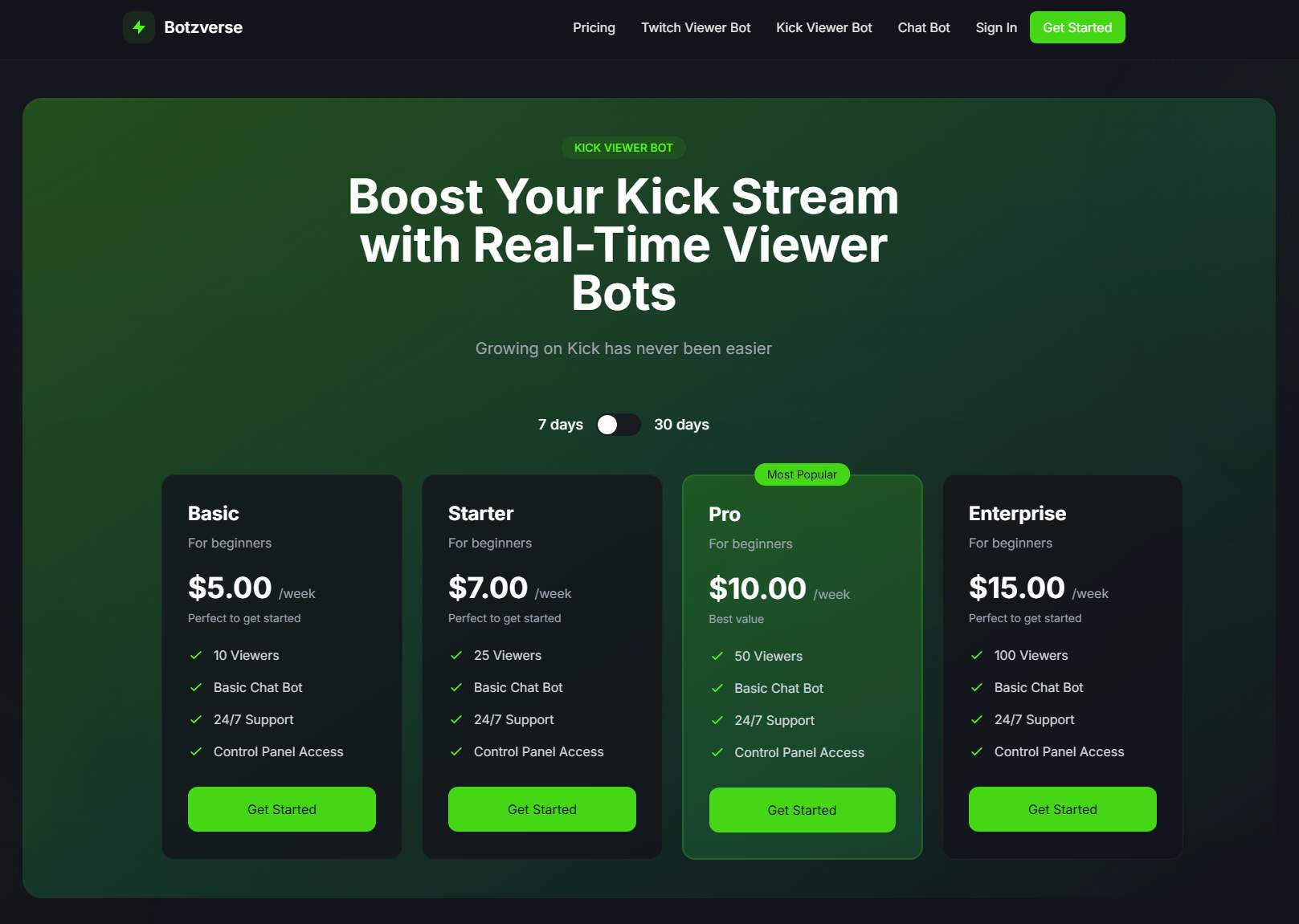 Screenshot 2 of Kick and Twitch Services